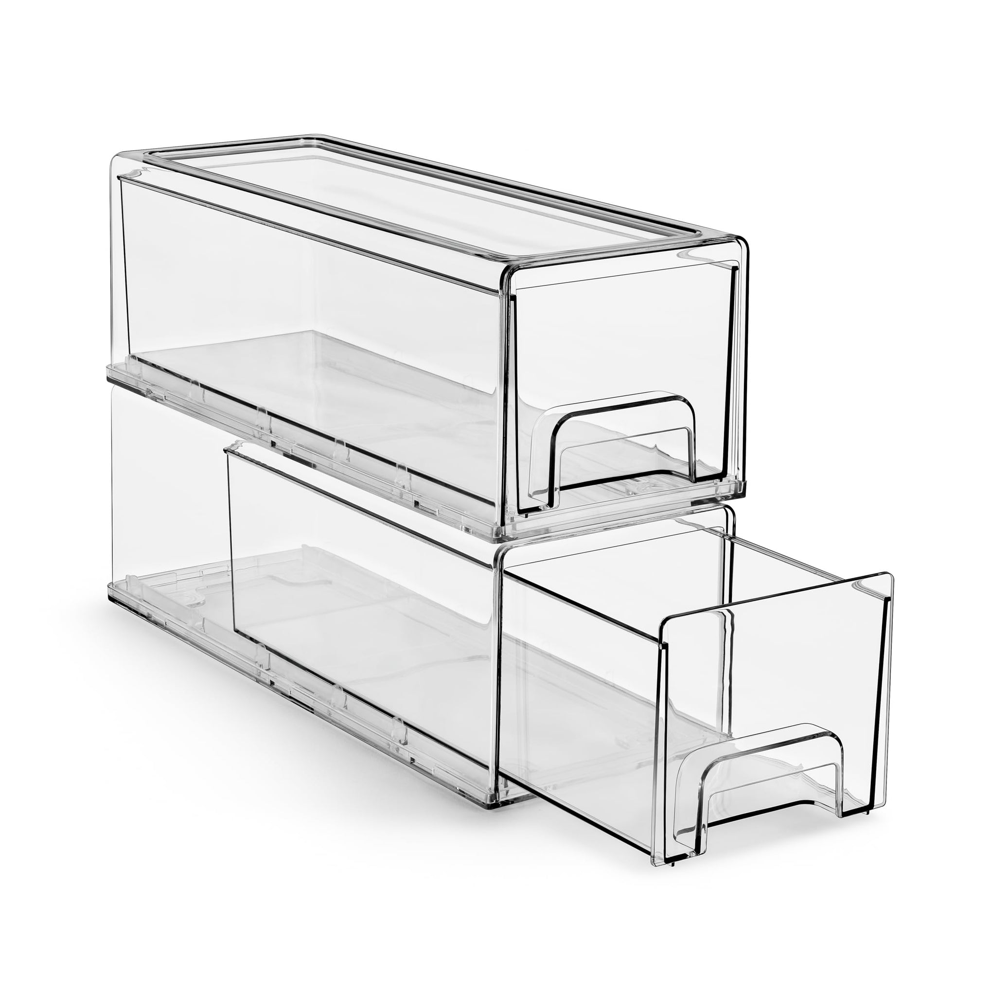 Small Wide Clear Storage Drawers (4 Count)