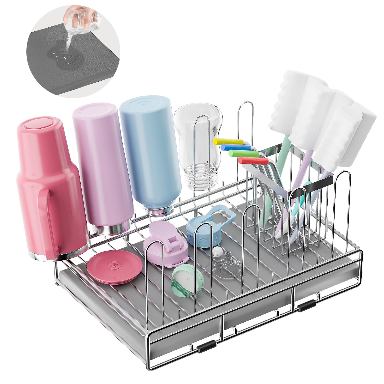 Baby Bottle Drying Rack Organizer Stainless Steel