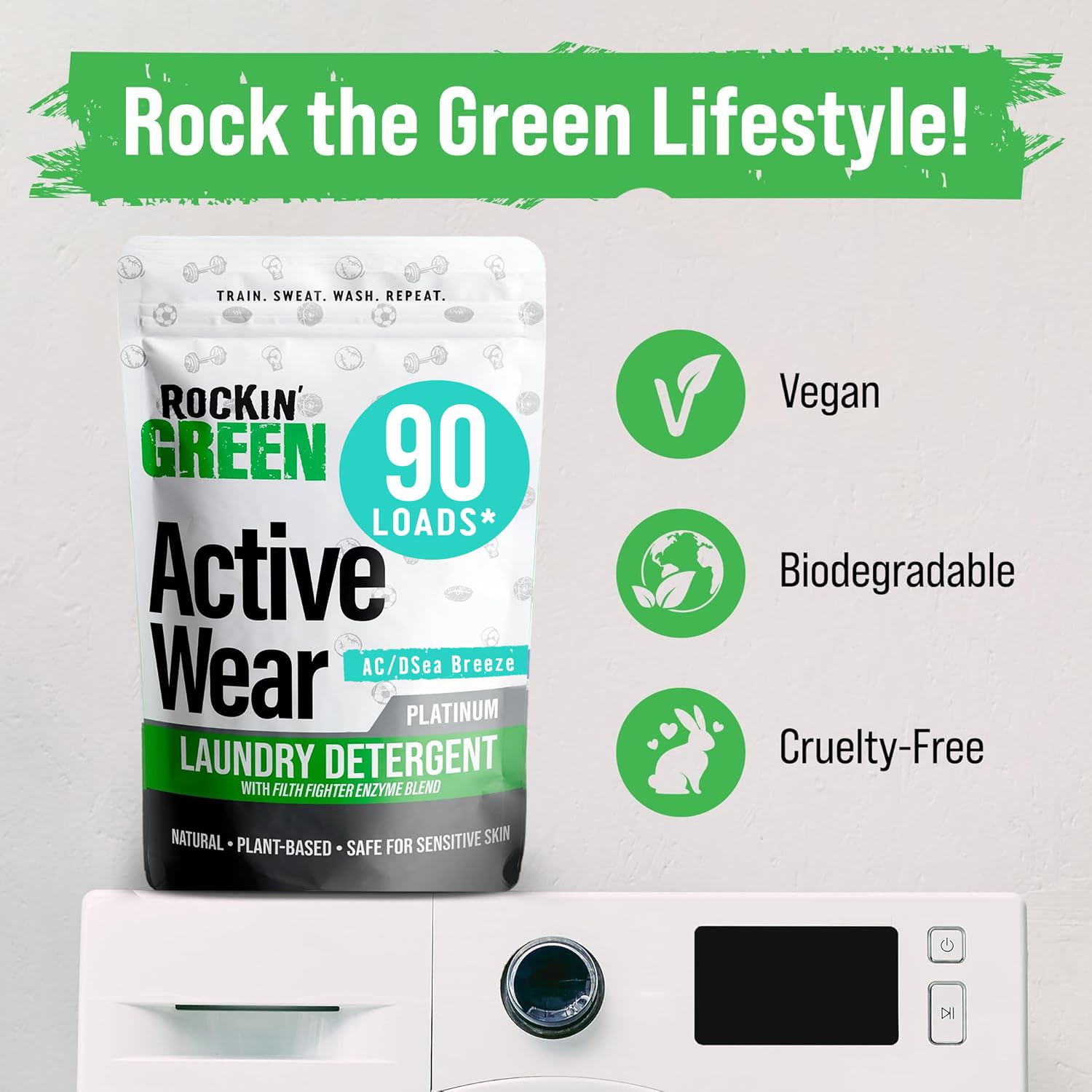 Active Wear Laundry Detergent Powder AC (45 Ounce)