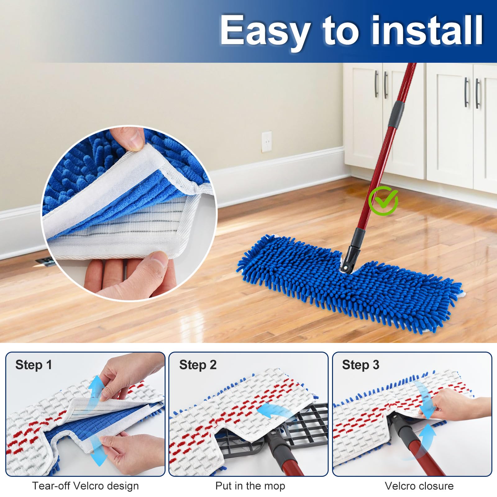 Mop Heads Replacements for Ocedar 3 (3 Count)