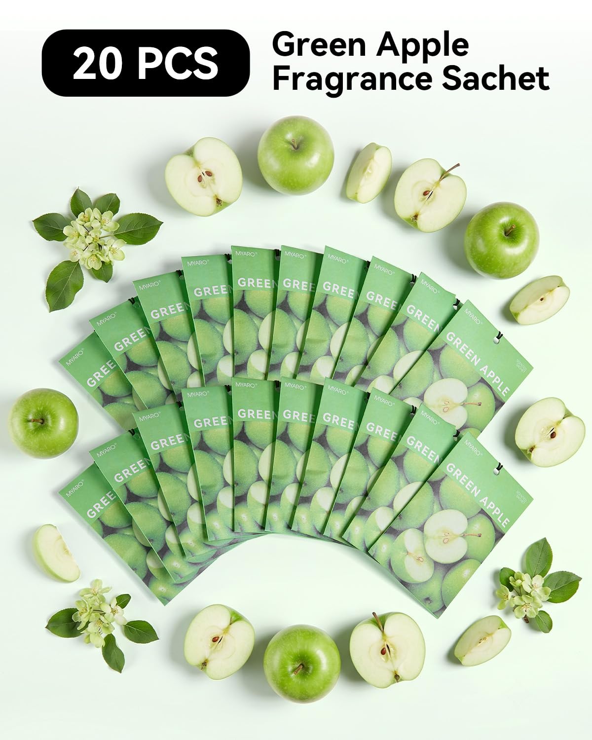 20Pcs Green Apple Scented Sachets (20 Count)