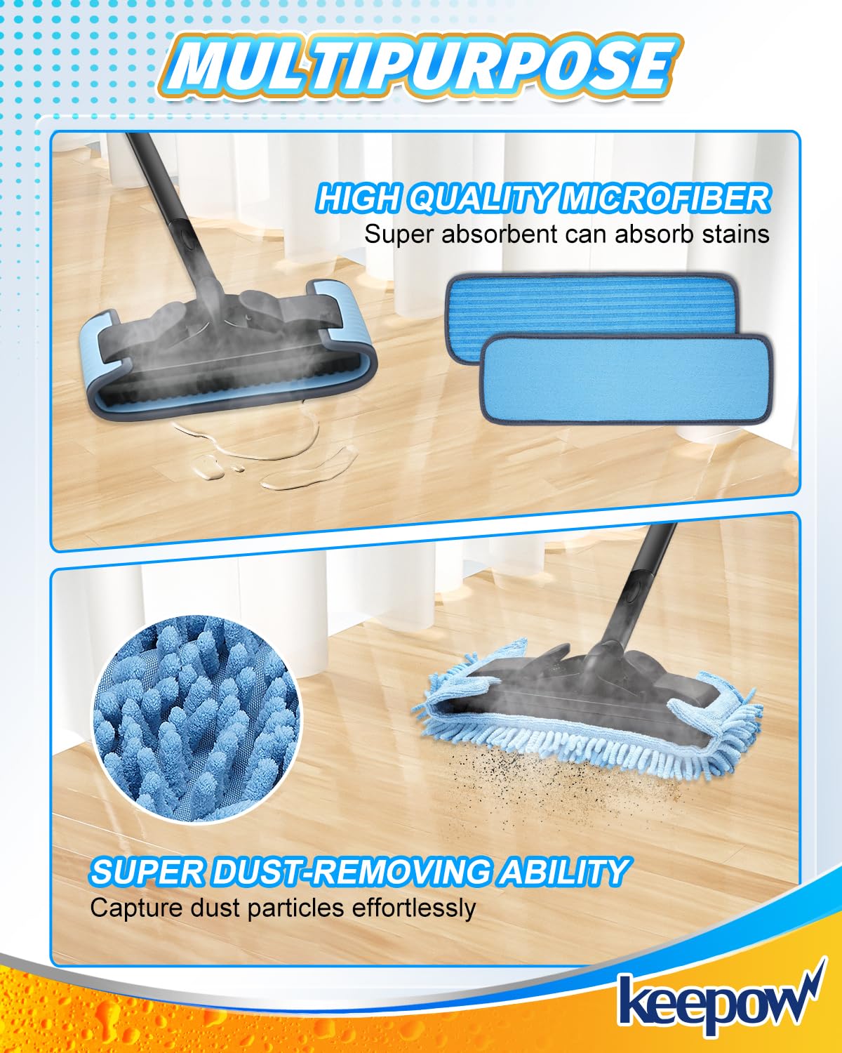 Steam Mop Pad Compatible with Wagner Steamer Pads 905e (4 Count)
