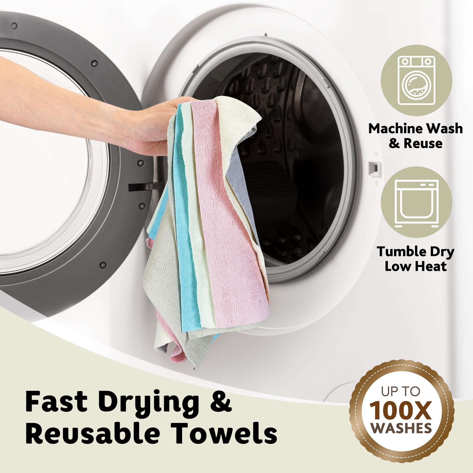 Matthew Microfiber Cleaning Cloth Roll 72Pack (72 Count)
