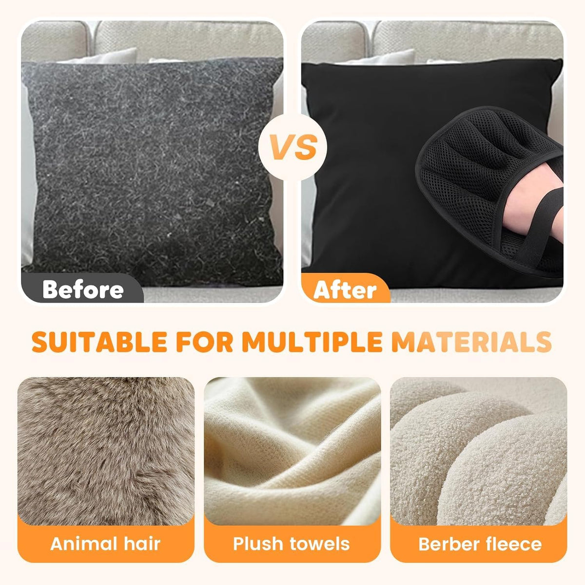 Pet Hair Remover Gloves for Cats