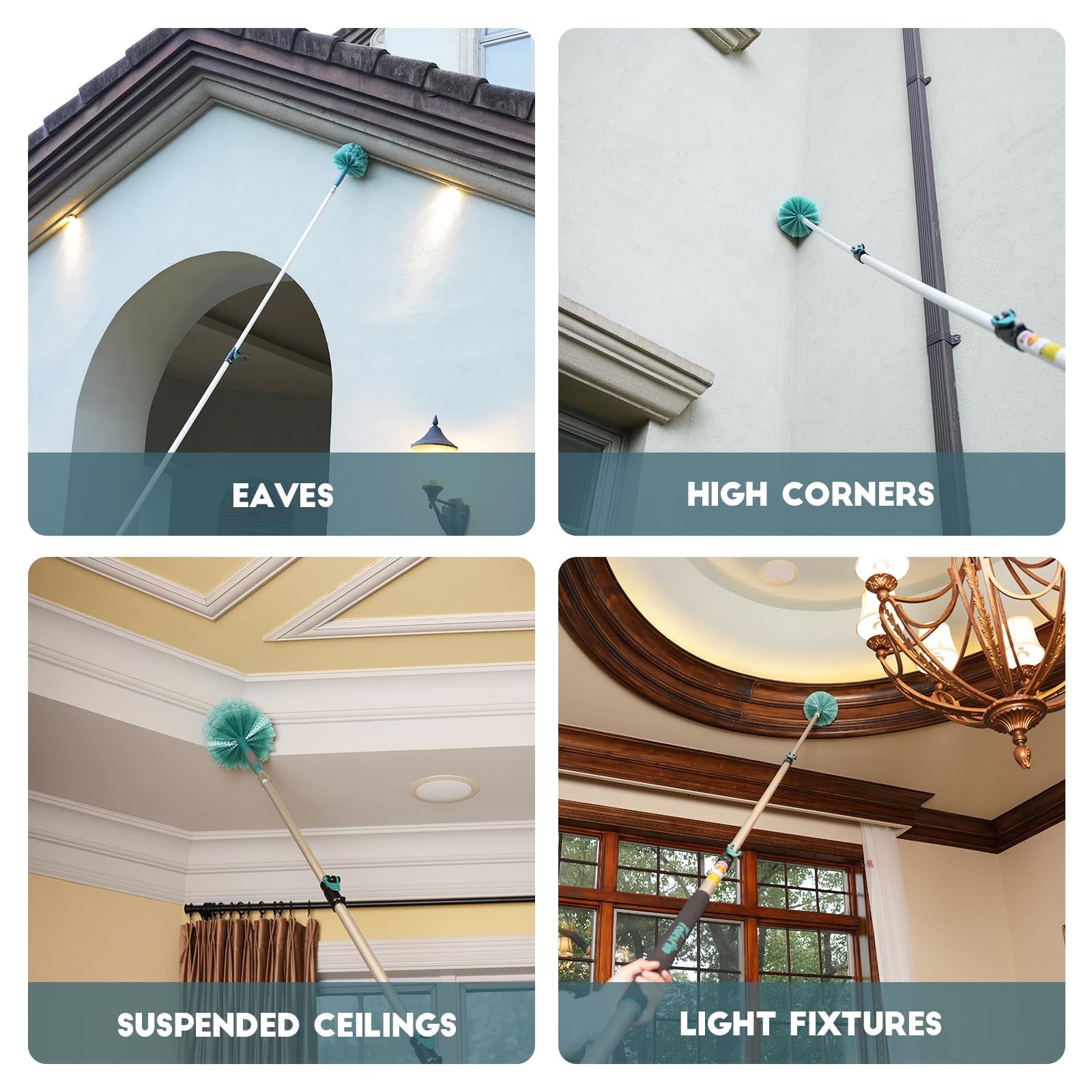 30 Feet High Reach Cobweb Duster with 6