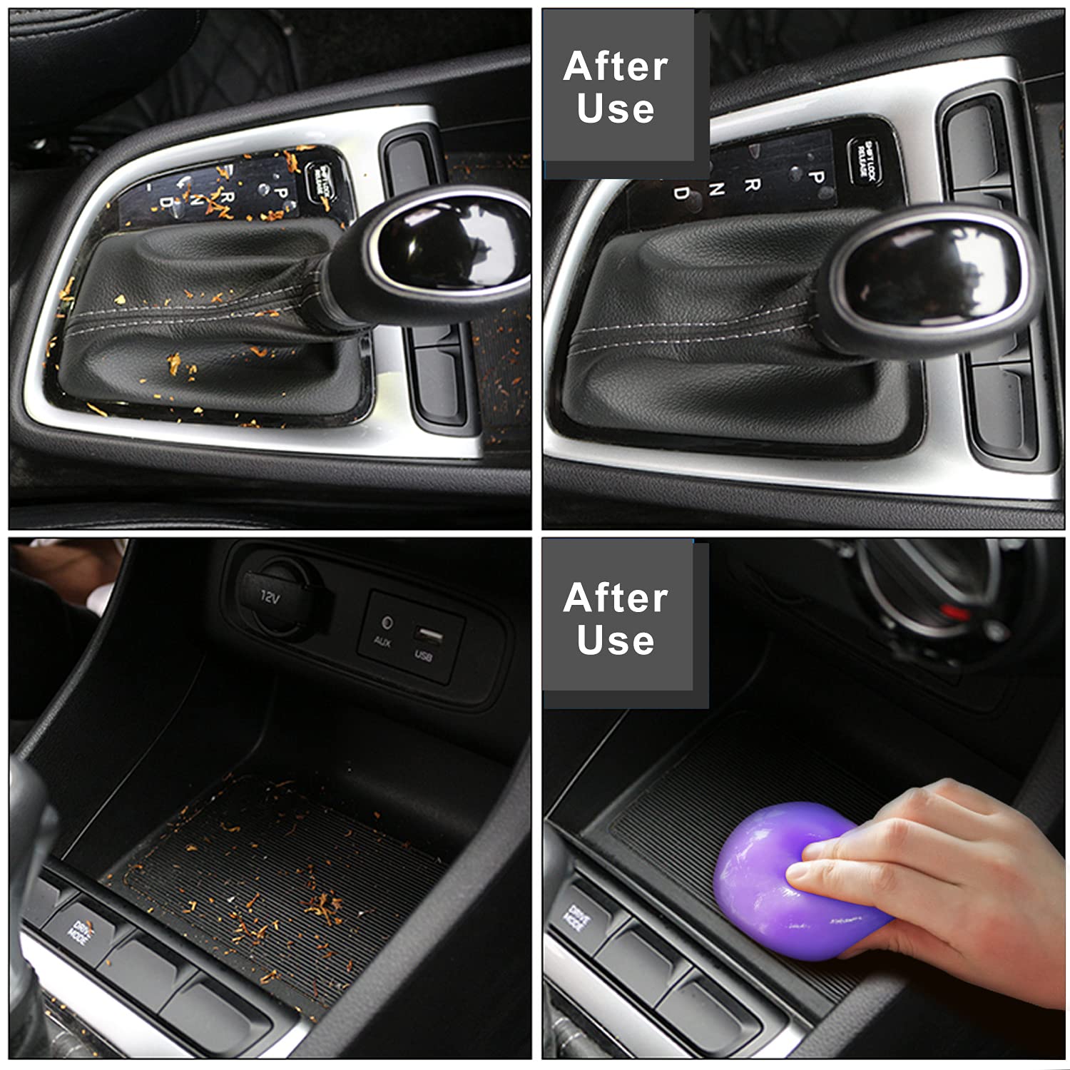 2Pack Cleaning Gel for Car Putty Car Vent Cleaner Cleaning Putty Gel Auto Tools Car Interior Cleaner Dust Mud for Cars and Keyboard Cleaner Slime Purple (11.28 Ounce)