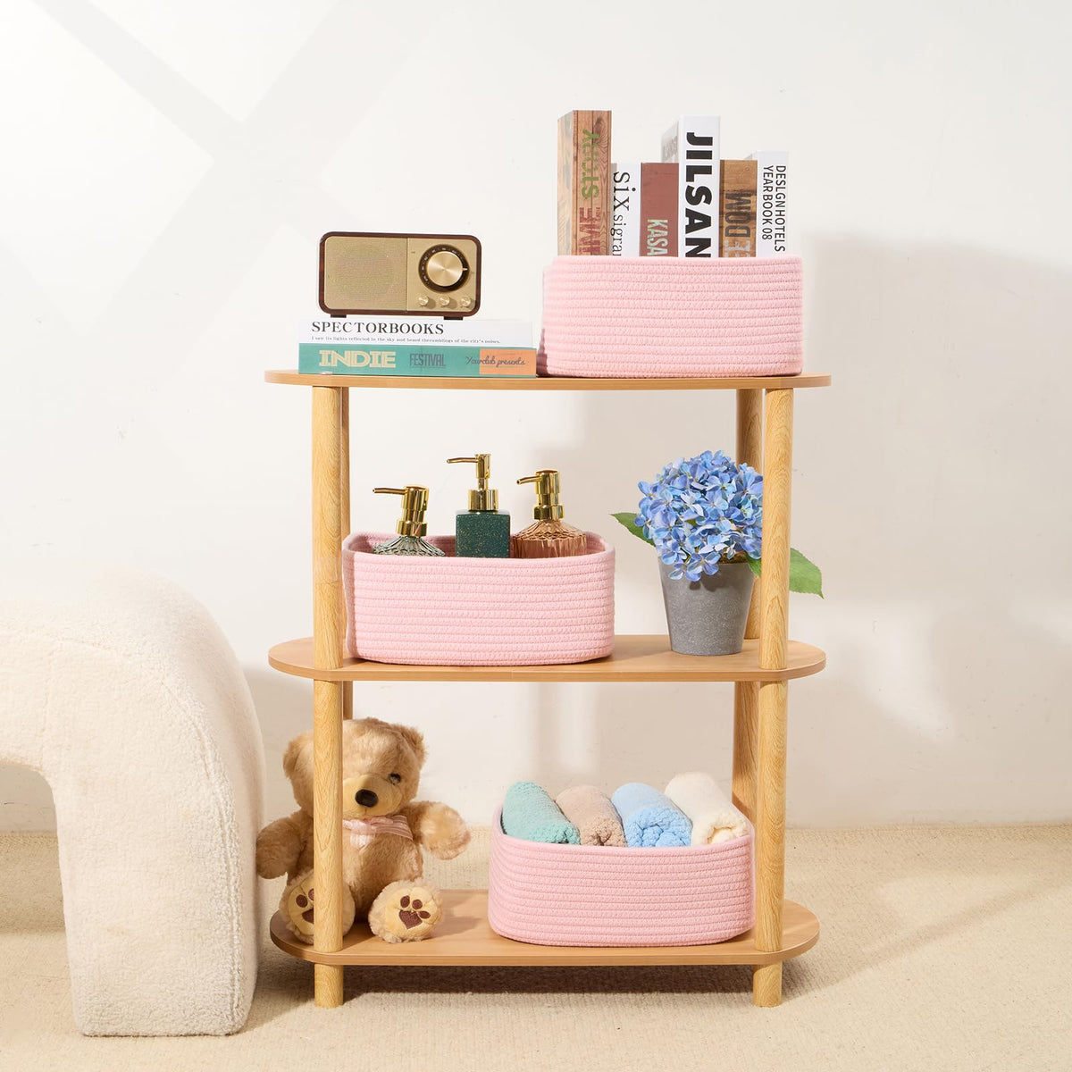 Small Storage Baskets for Organizing (4 Count)