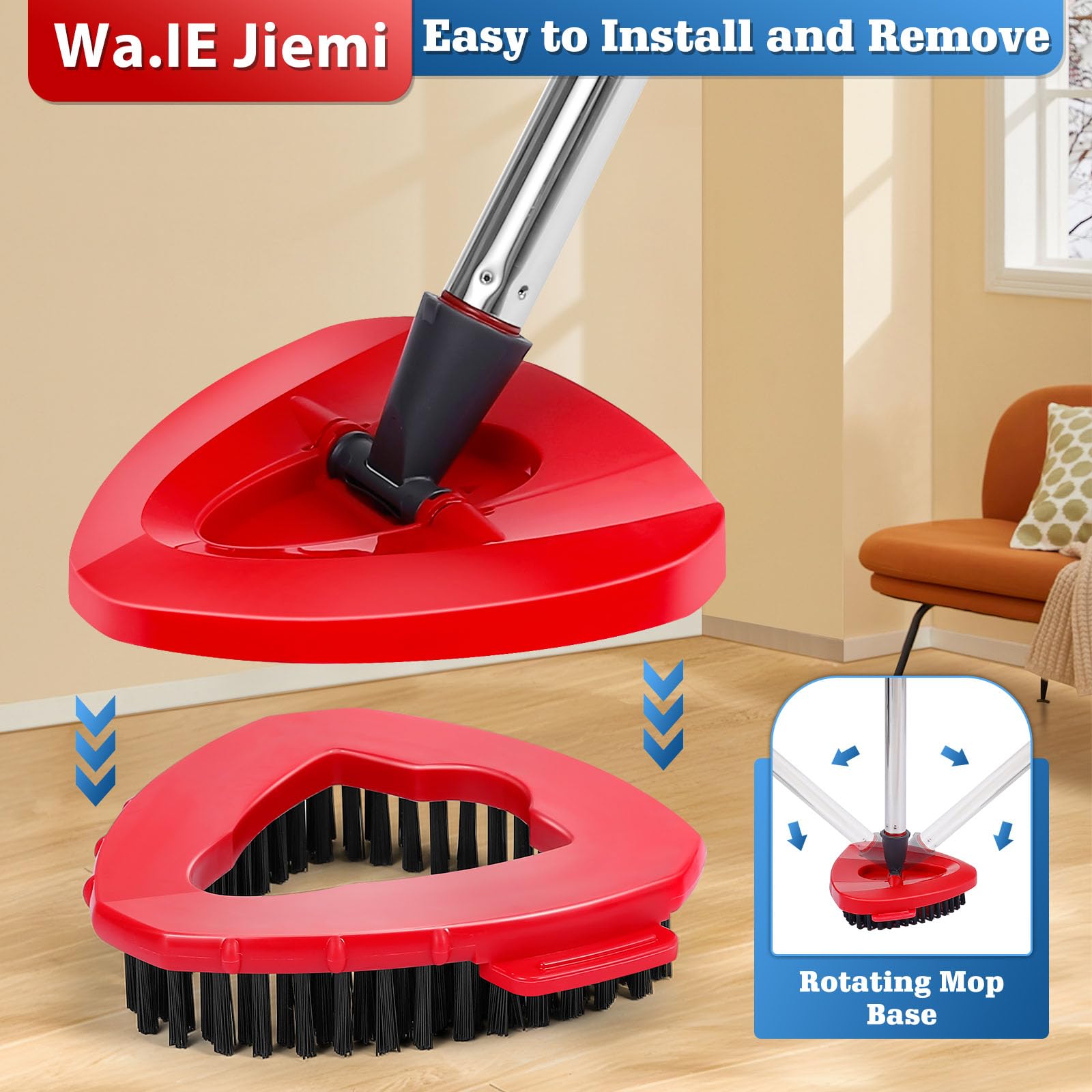 4 Pack Spin Mop Replacements Head Compatible with Ocedar EasyWring 1 (6 Count) - ModHome Supplies