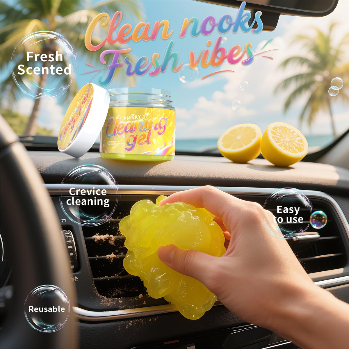 Keyboard Cleaning Gel Universal Cleaning Gel Dust Remover Lemon (5.6 Ounce)