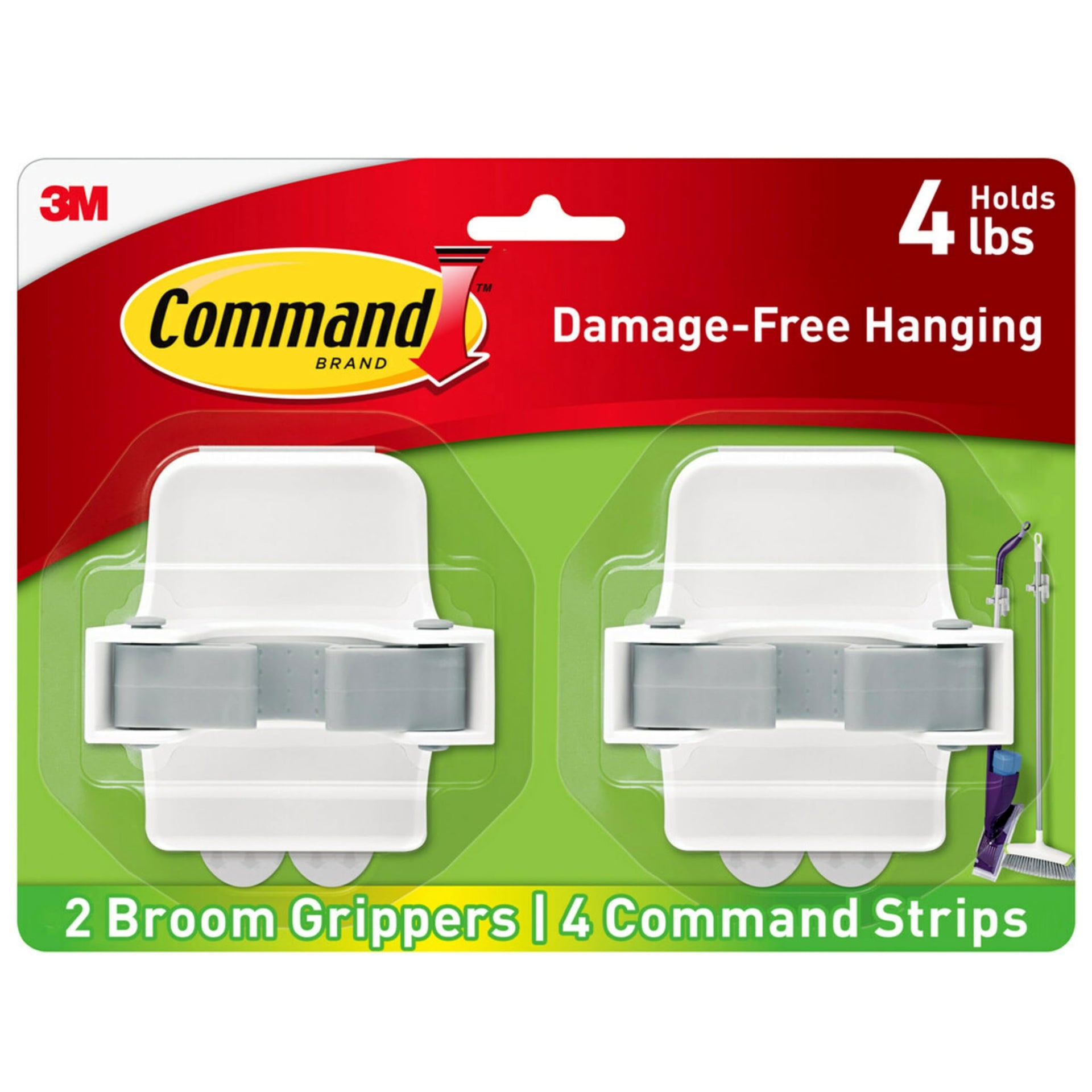 Large White Broom Grippers (2 Count)