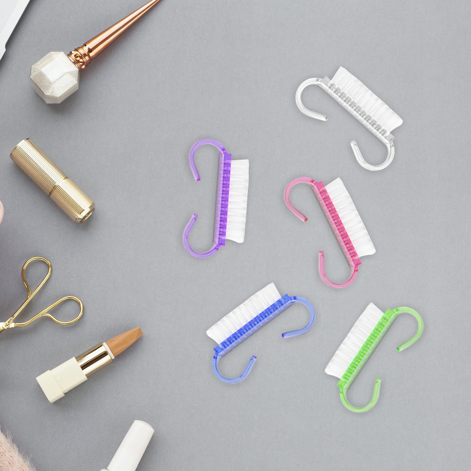 25 Pcs Handle Grip Nail Brush (25 Count)