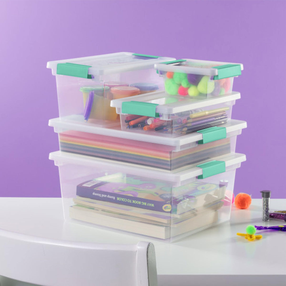 Clip Box Stackable Clear Plastic Bins