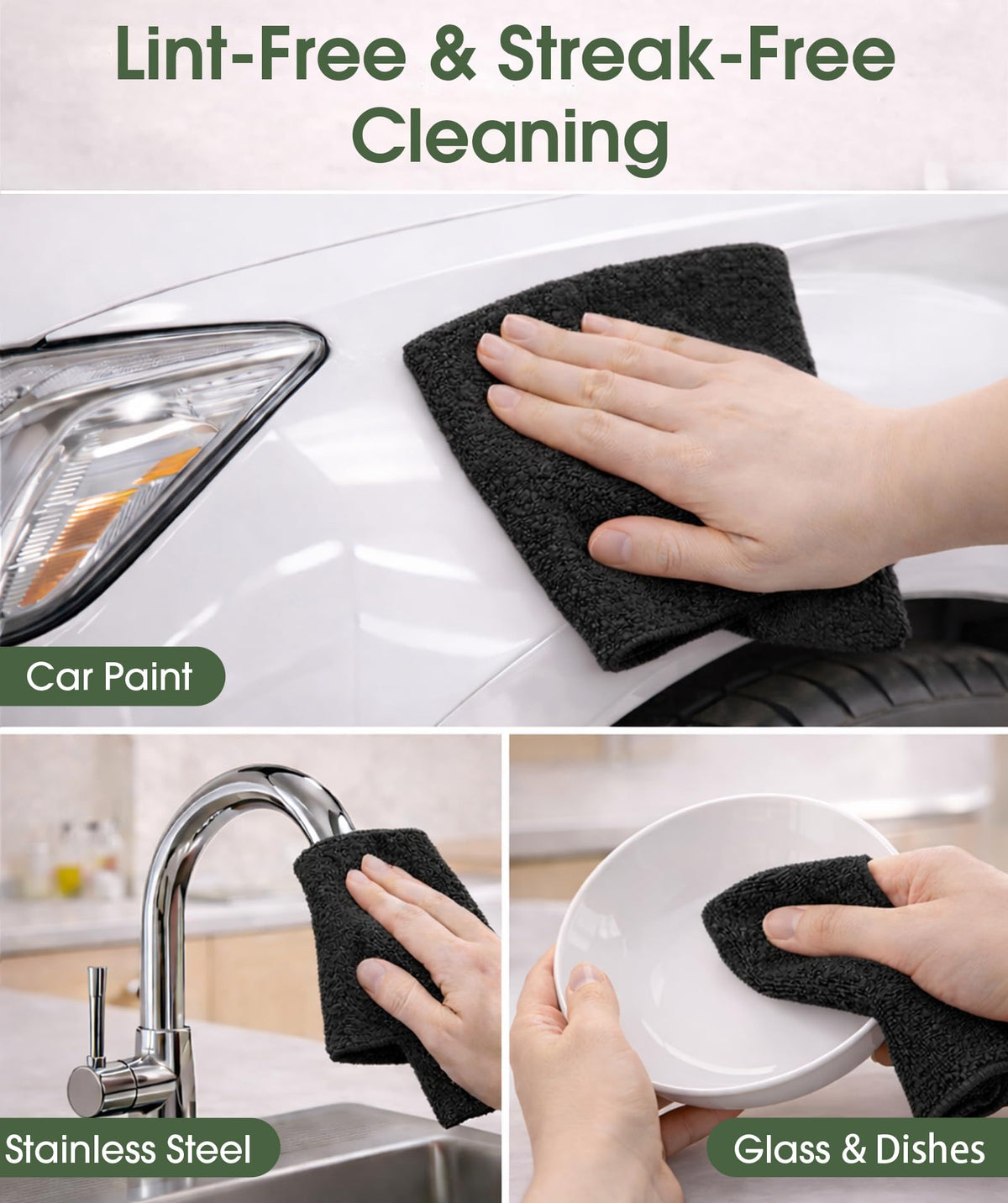 Microfiber Cleaning Cloth Roll (100 Count)