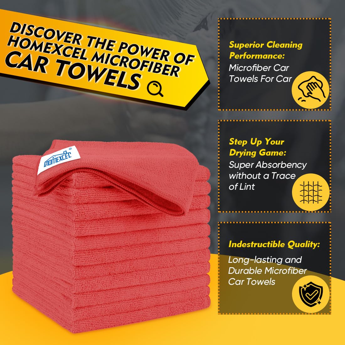 Red Microfiber Cleaning Cloth 50 Pack (50 Count)