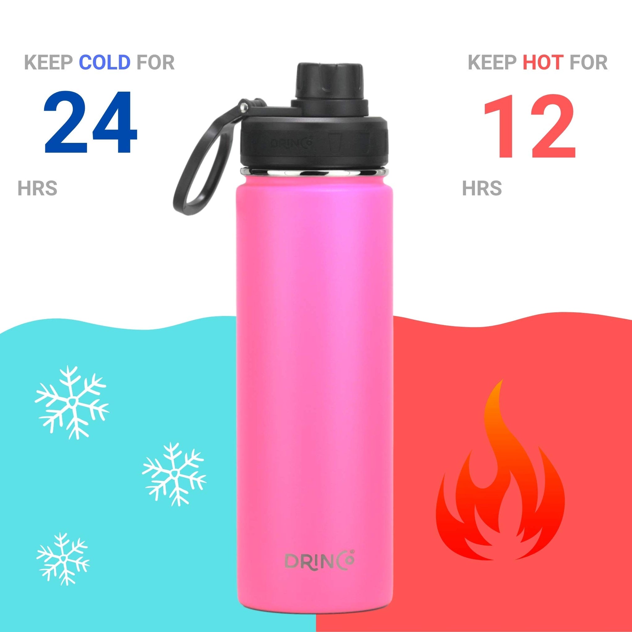 Stainless Steel Water Bottle Spout Lid Vacuum Insulated Double Wall Water Bottle Wide Mouth