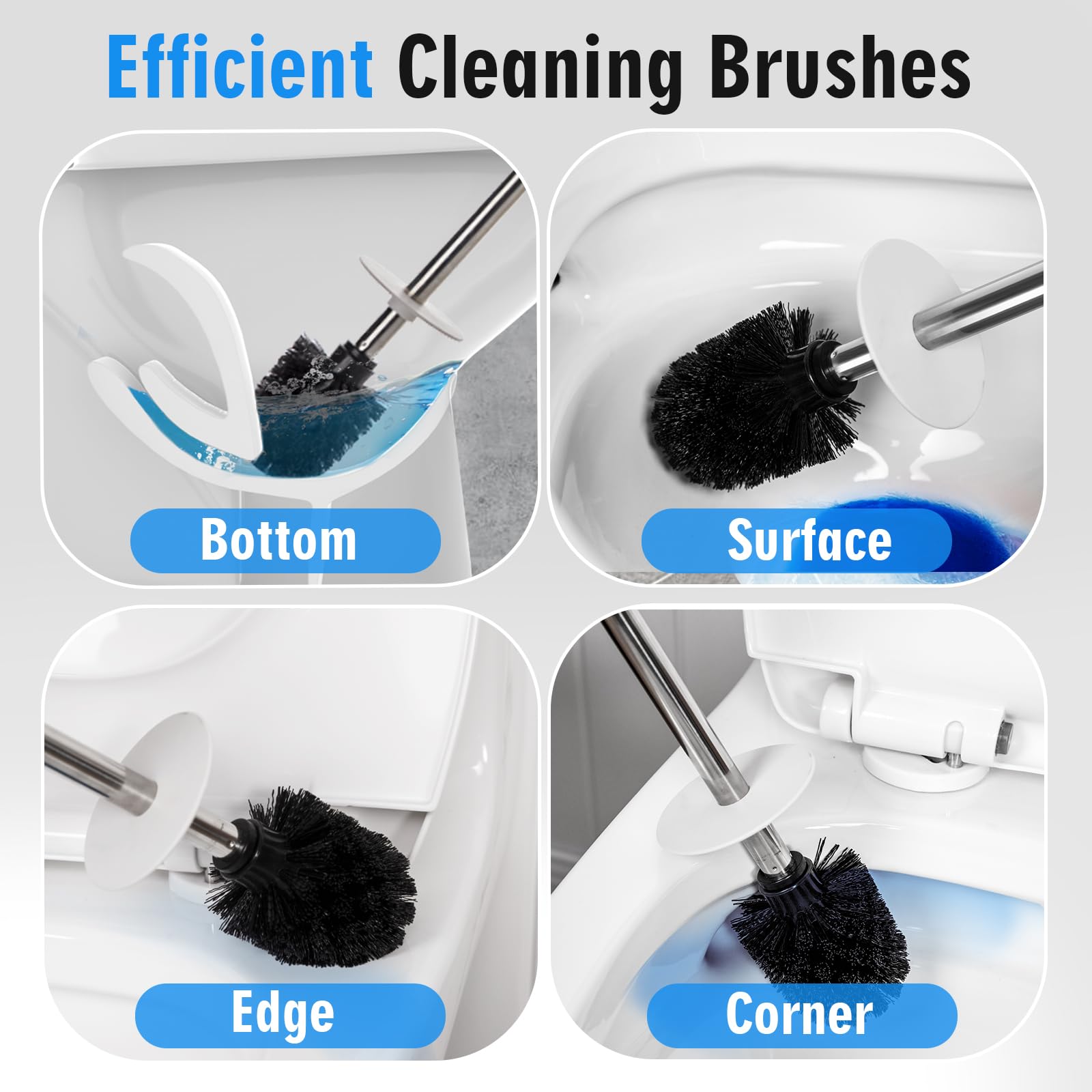 Ceramic Toilet Brush and Holder Set