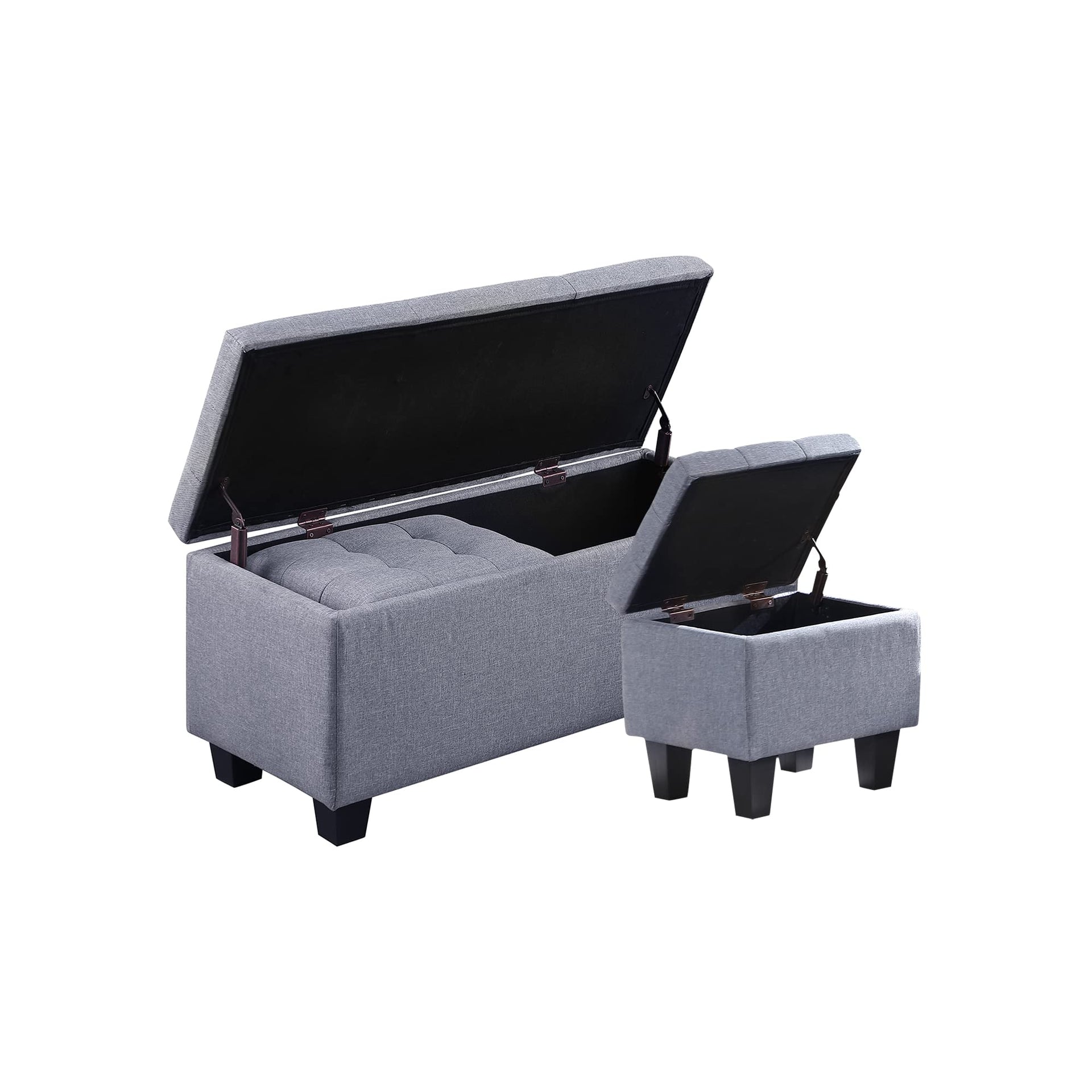38'' Hinged Storage Ottoman w (3 Count)