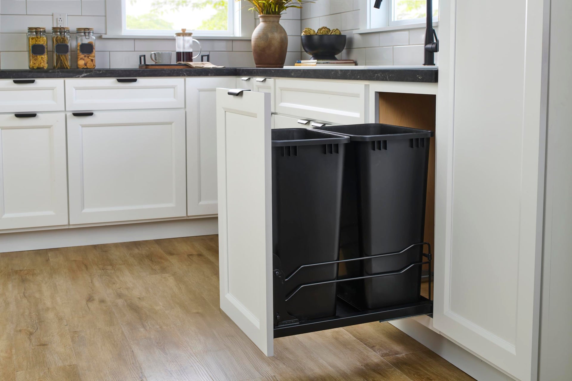 Double Pullout Trash Can w