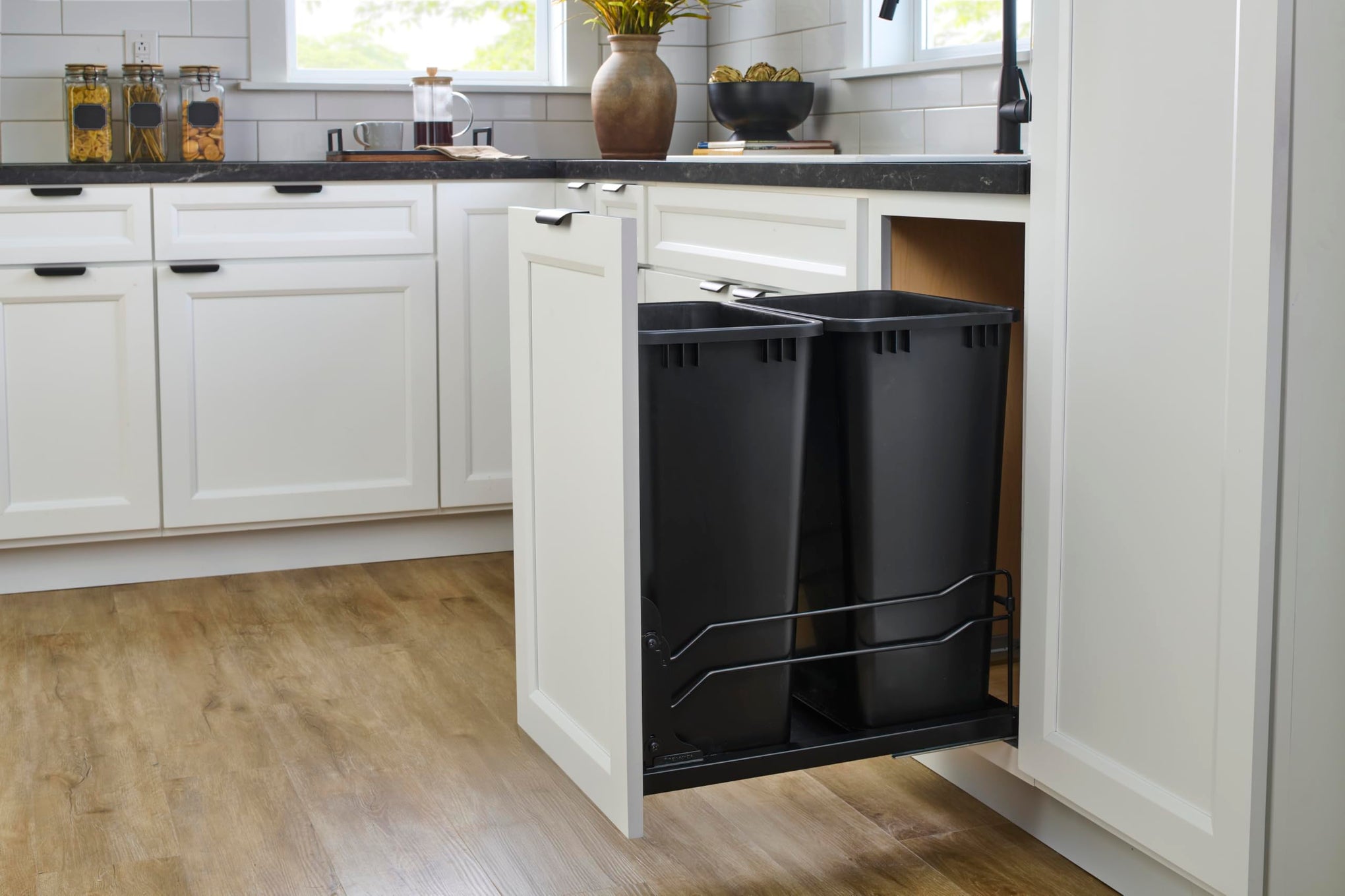 Double Pullout Trash Can w