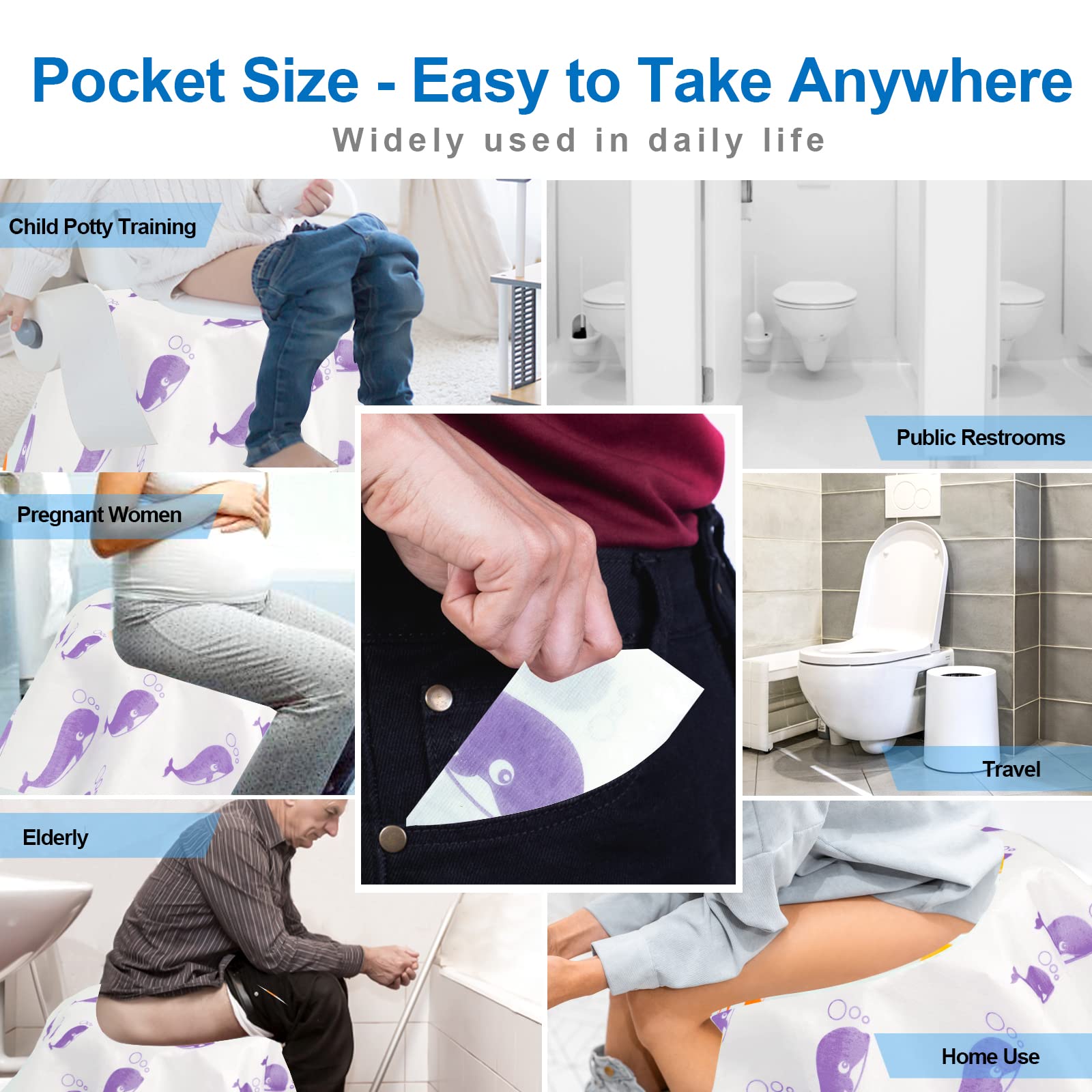 21 Pack Toilet Seat Covers Disposable