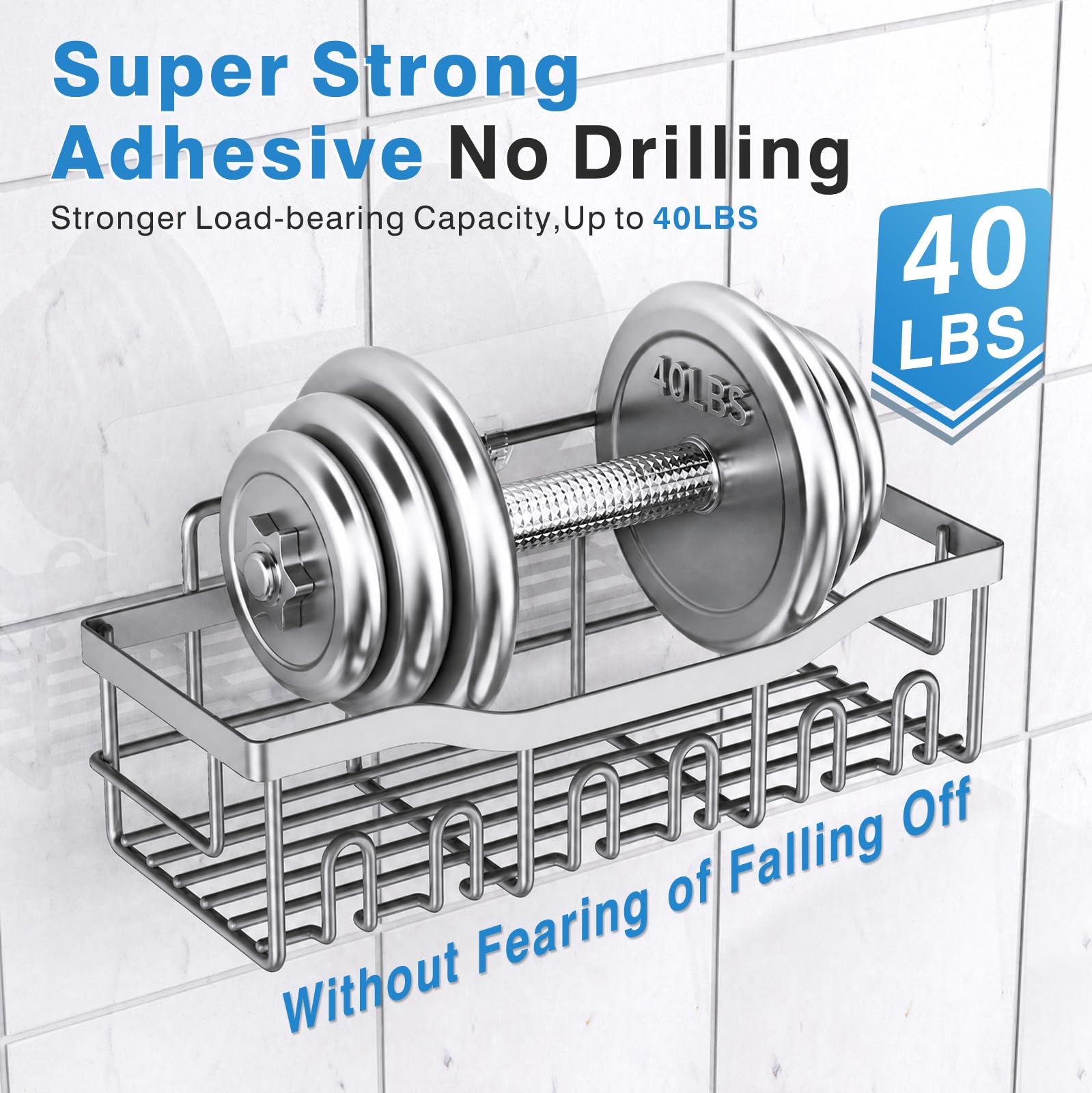 5 Pack Rustproof Stainless Steel Shower Caddy (5 Count)