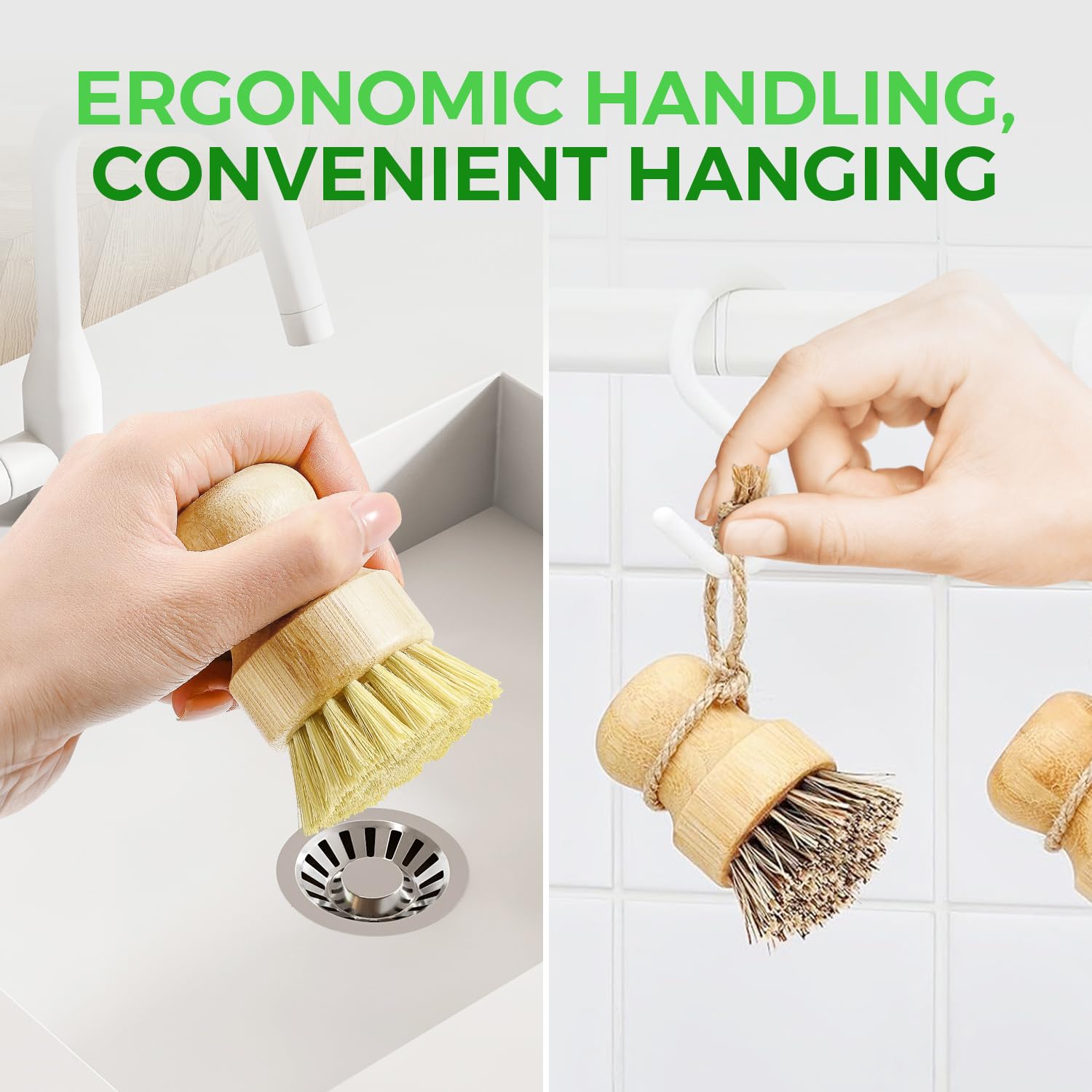 Bamboo Dish Brush Set of 3 (3 Count)