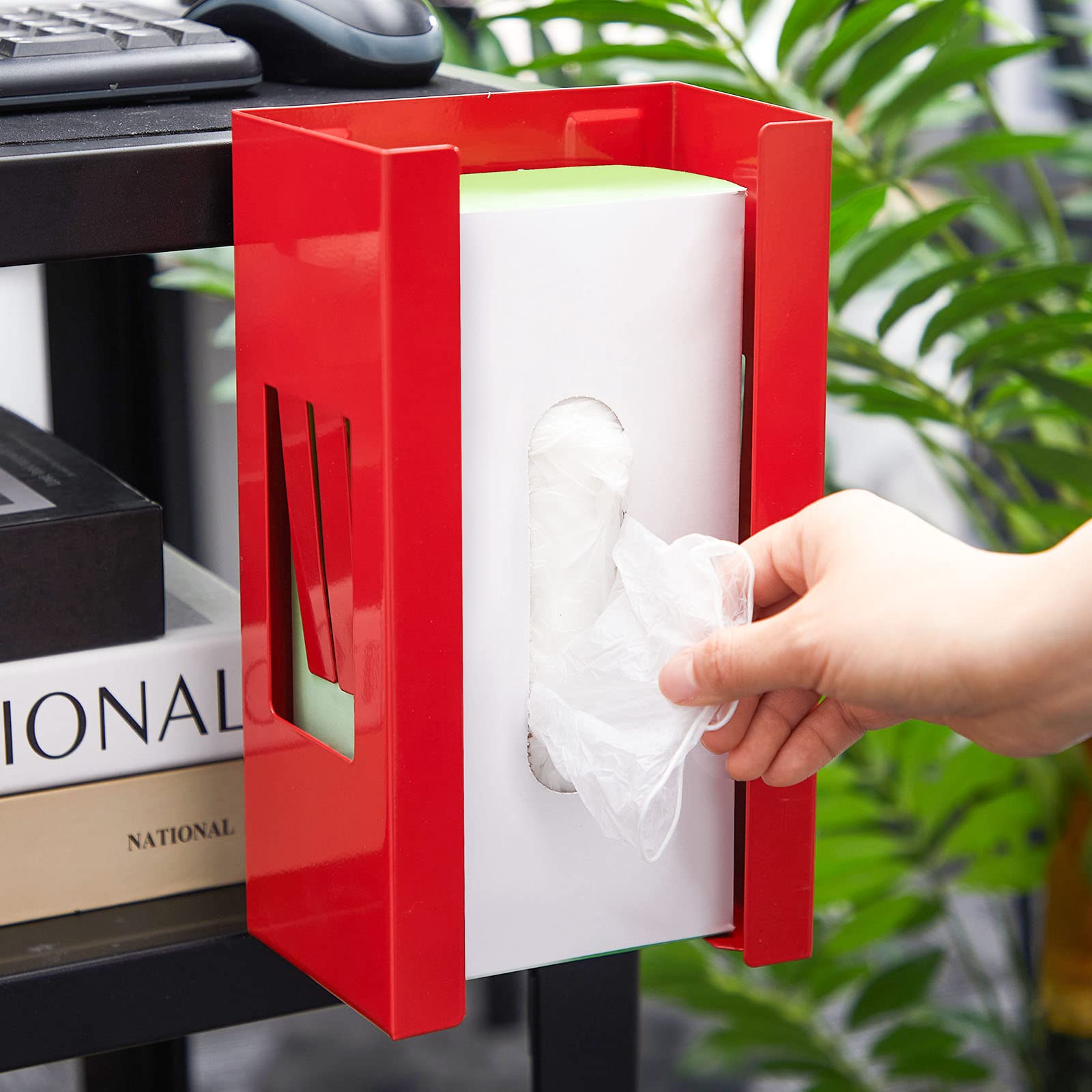 6 Pcs Magnetic Gloves Dispenser Holders Wall Mount Boxes of Gloves Commercial Quality Towels Wipes Paper Tissue Box Holder Kitchen Fridge Office Workshops Garage Tool Hospital (6 Count)