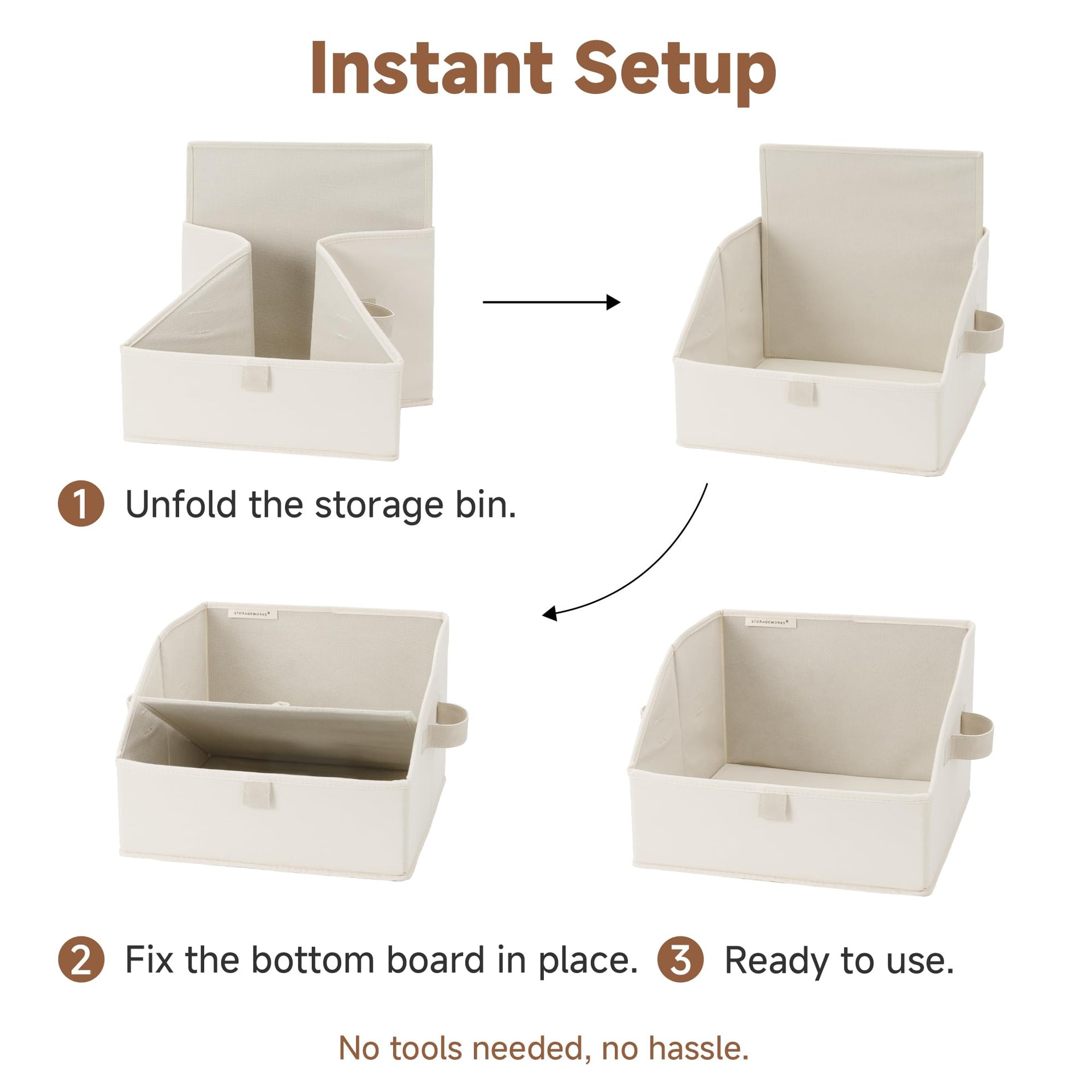 Closet Storage Bins Trapezoid (3 Count)