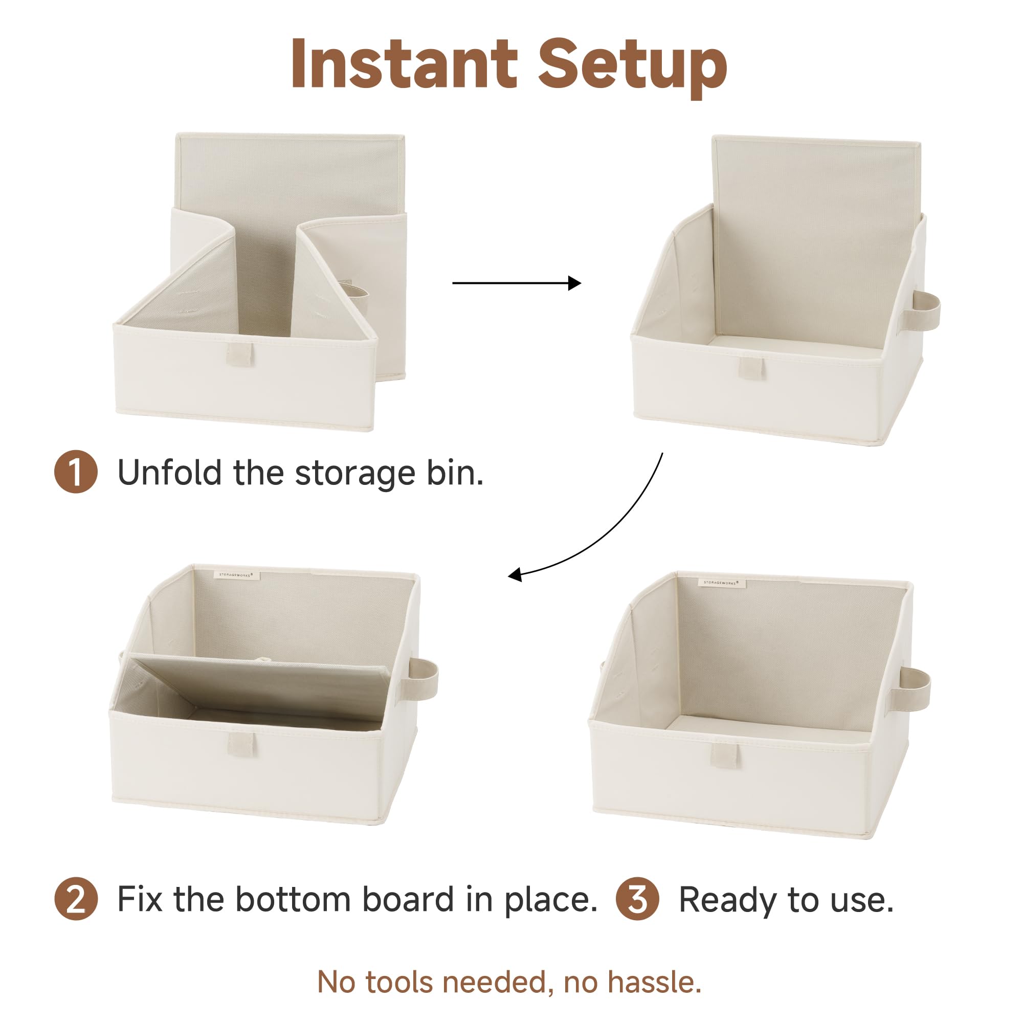Closet Storage Bins Trapezoid (3 Count)