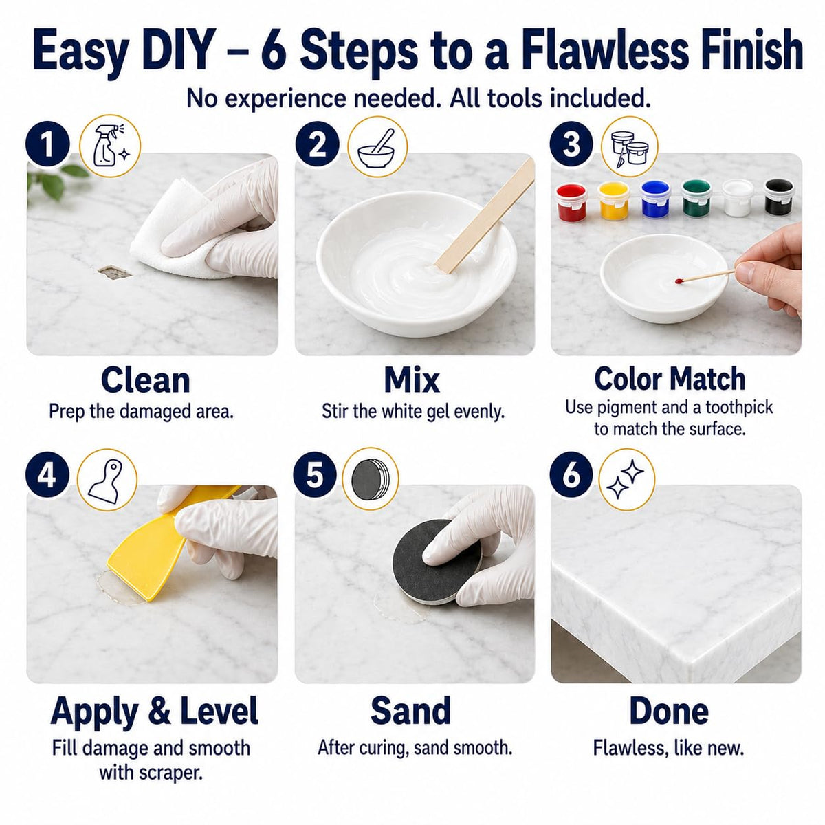 Quartz Countertop Repair Kit Color Match (2.9983 Ounce)