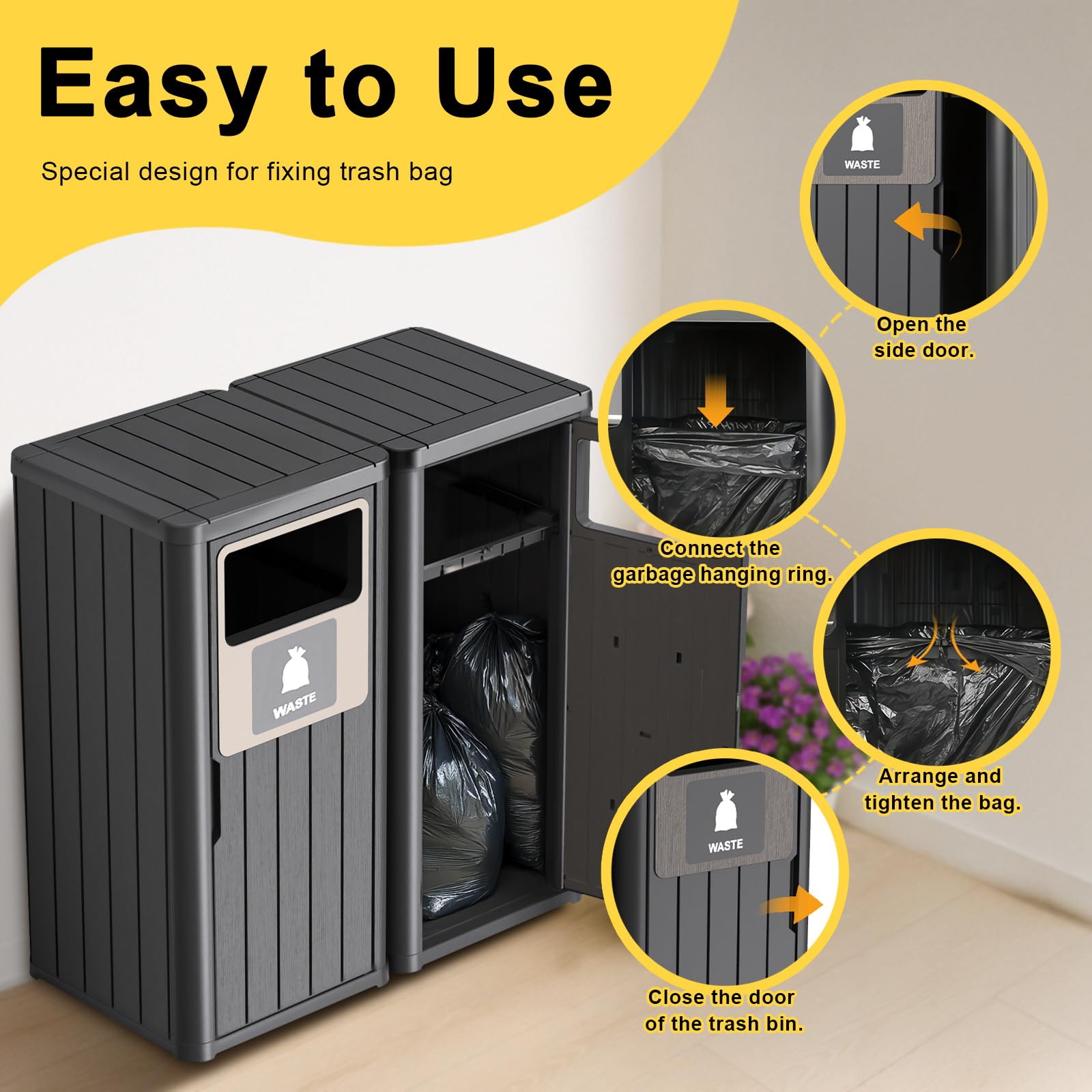 Outdoor Double Barrel Trash Can