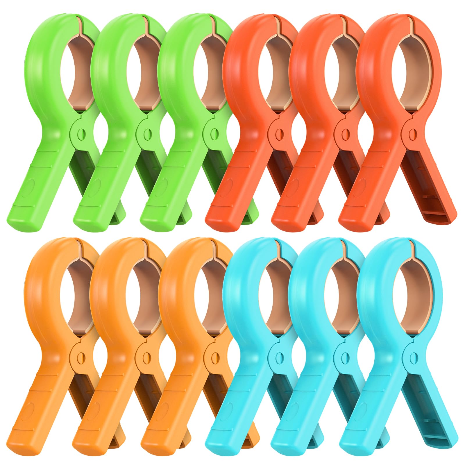 12 Pcs Beach Towel Clips for Beach Chairs (12 Count)