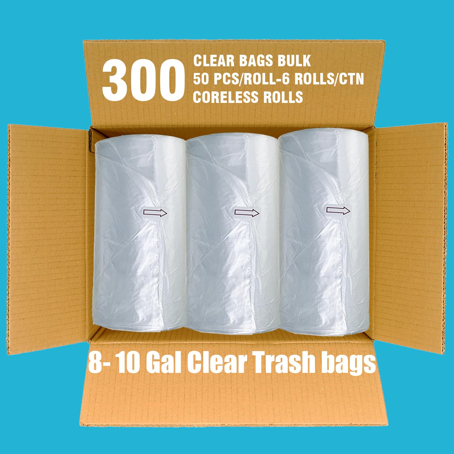 Trash Bags 8 10 Gallon (300 Count)
