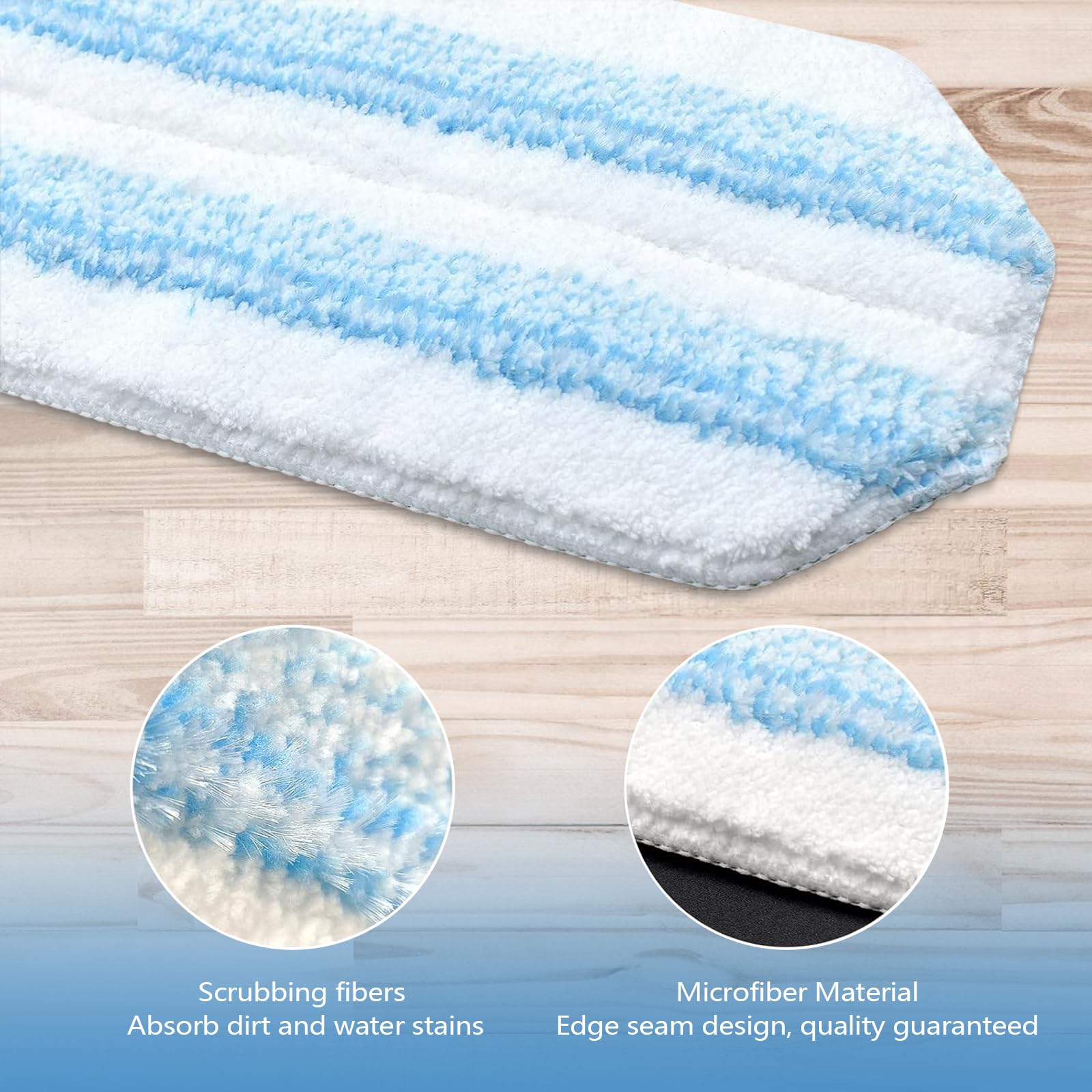 6 Pack Mop Replacement Pads for Ocedar H2prO Flat Mop System (6 Count)