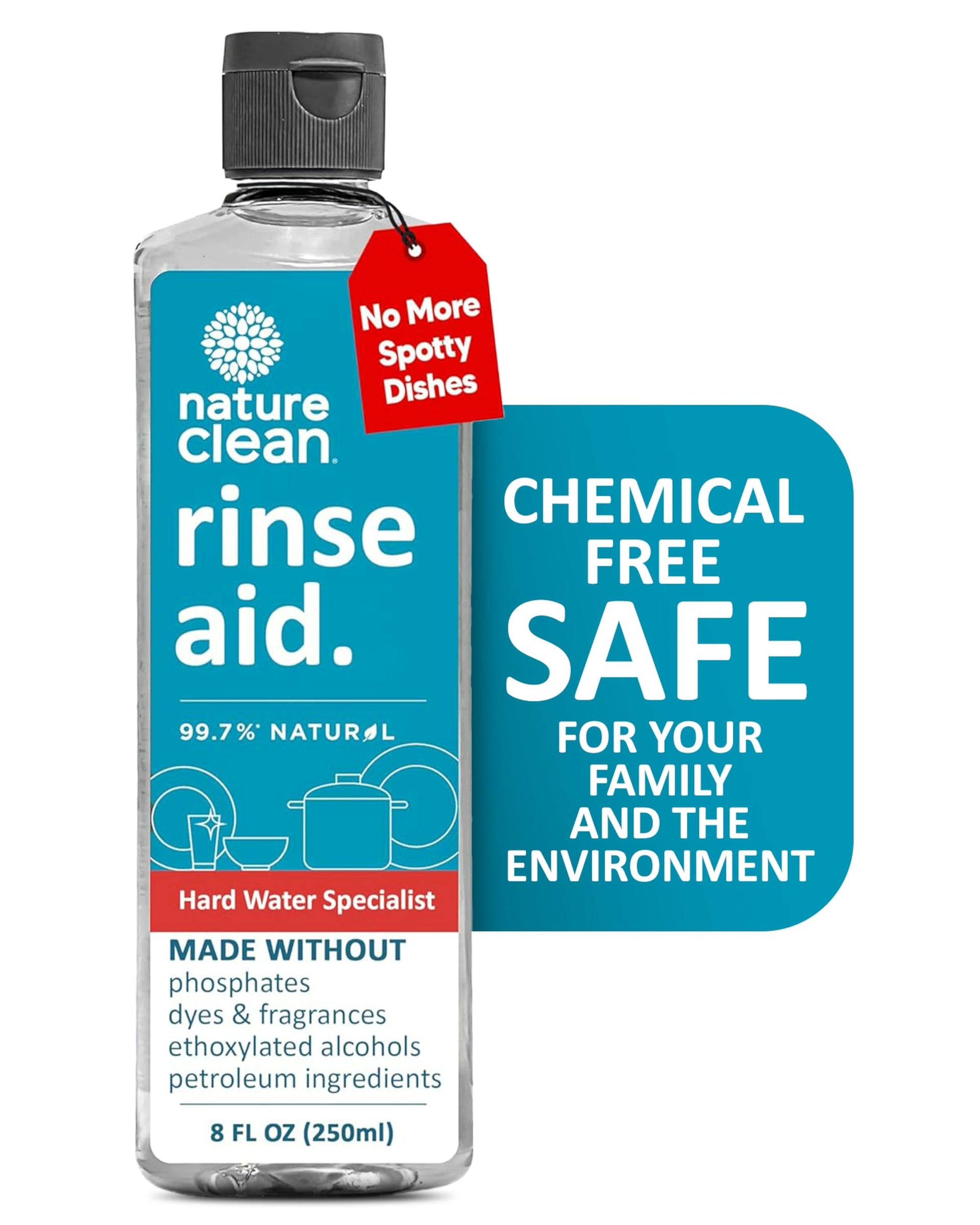 Dishwasher Rinse Aid Cleaner Non (8 Fl Oz)