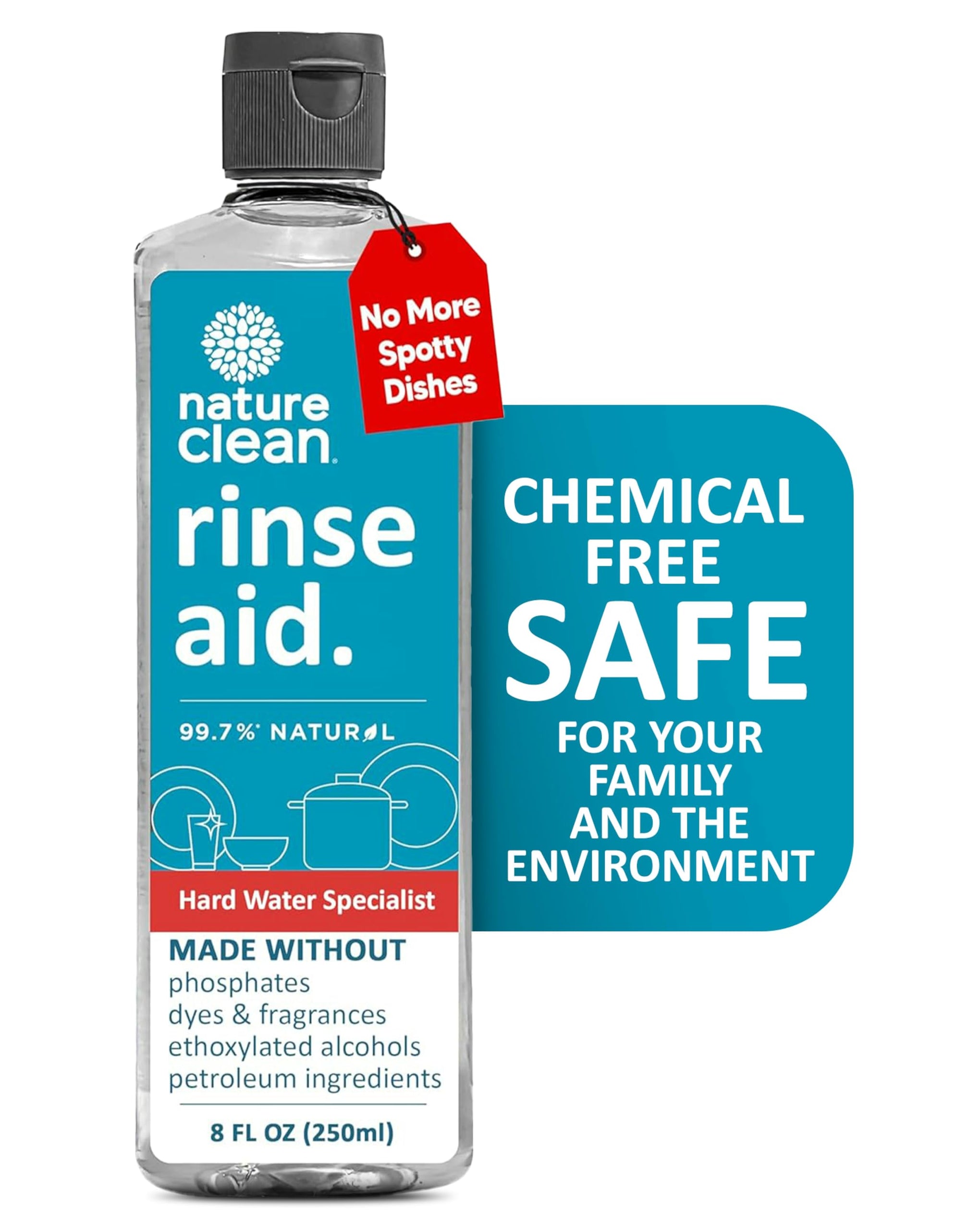 Dishwasher Rinse Aid Cleaner Non (8 Fl Oz)