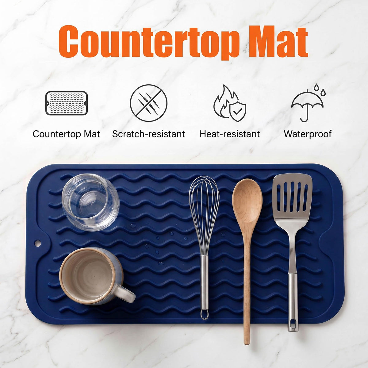 Silicone Dish Drying Mat for Multiple Usage