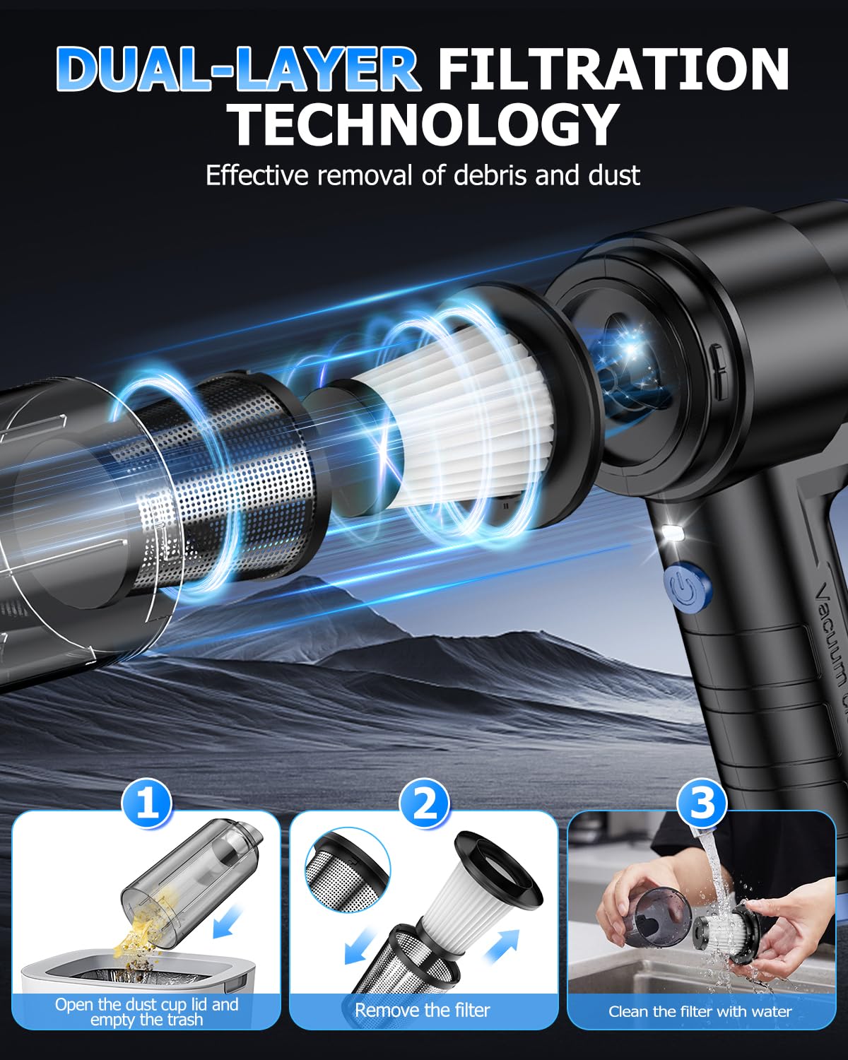 Handheld Car Vacuum Portable Cordless