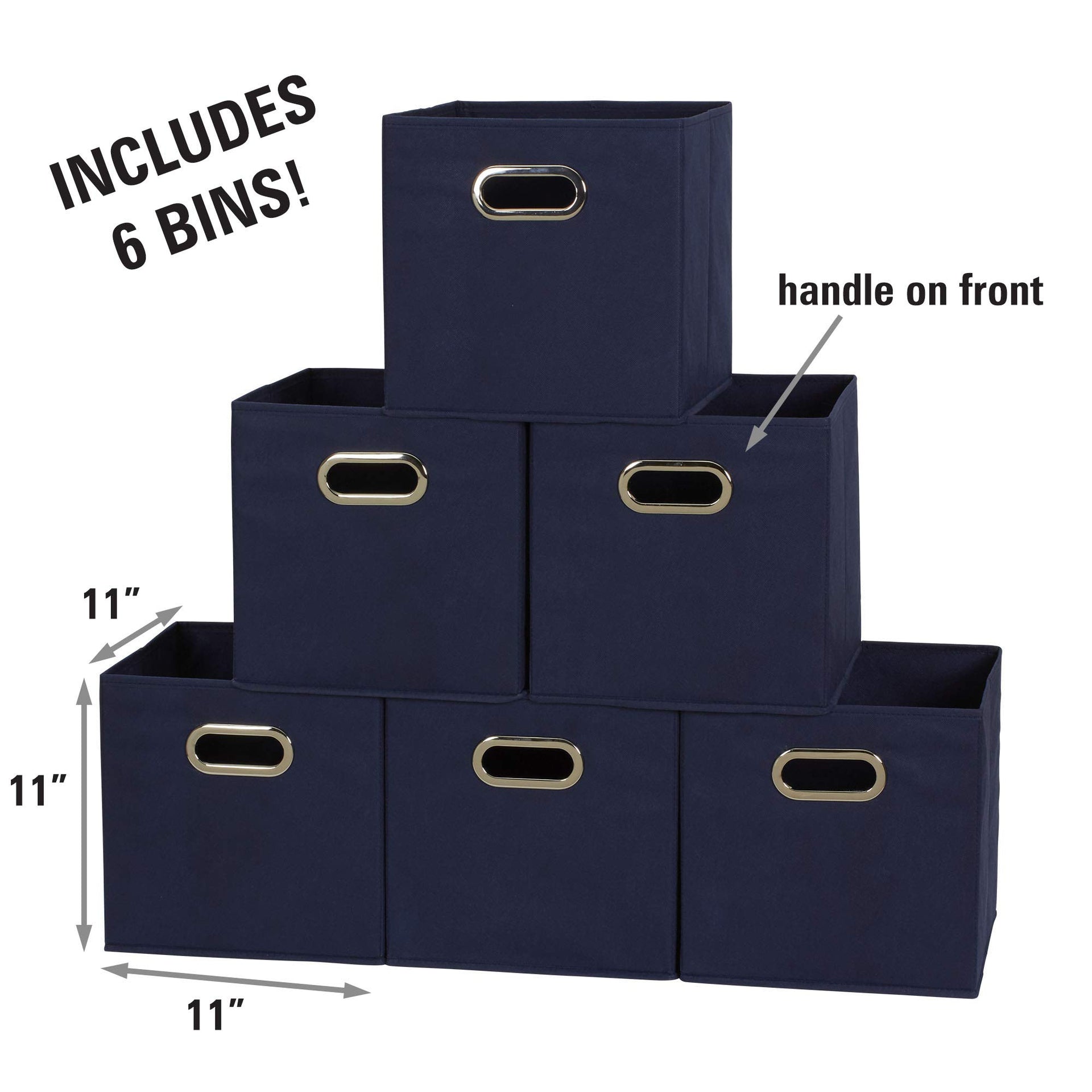 Fabric Storage Bins 6 Piece Set (6 Count)