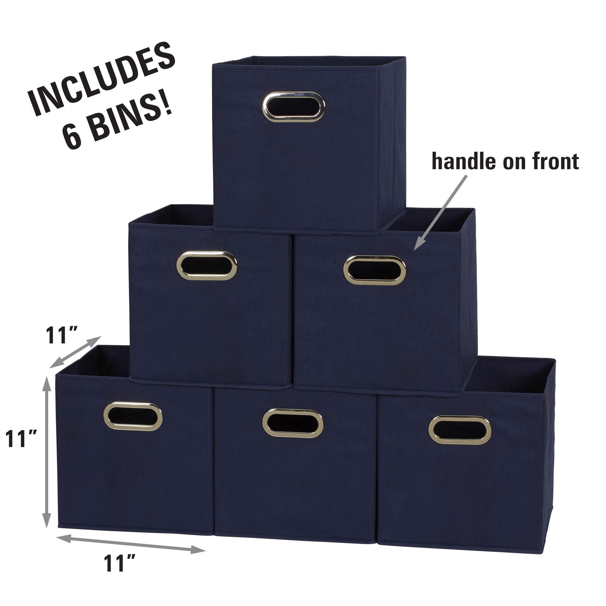 Fabric Storage Bins 6 Piece Set (6 Count)