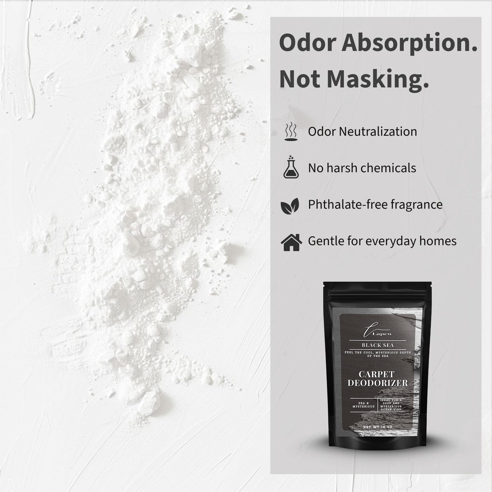 Black Sea Carpet Deodorizer Powder (16 Ounce)
