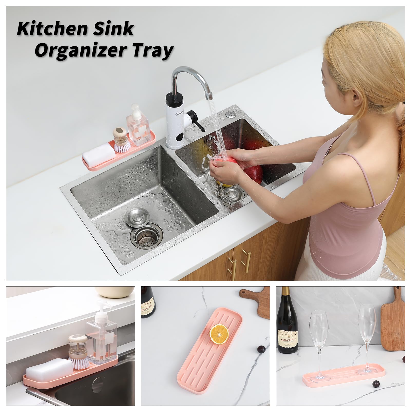 Silicone Kitchen Sink Organizer Tray for Multiple Usage
