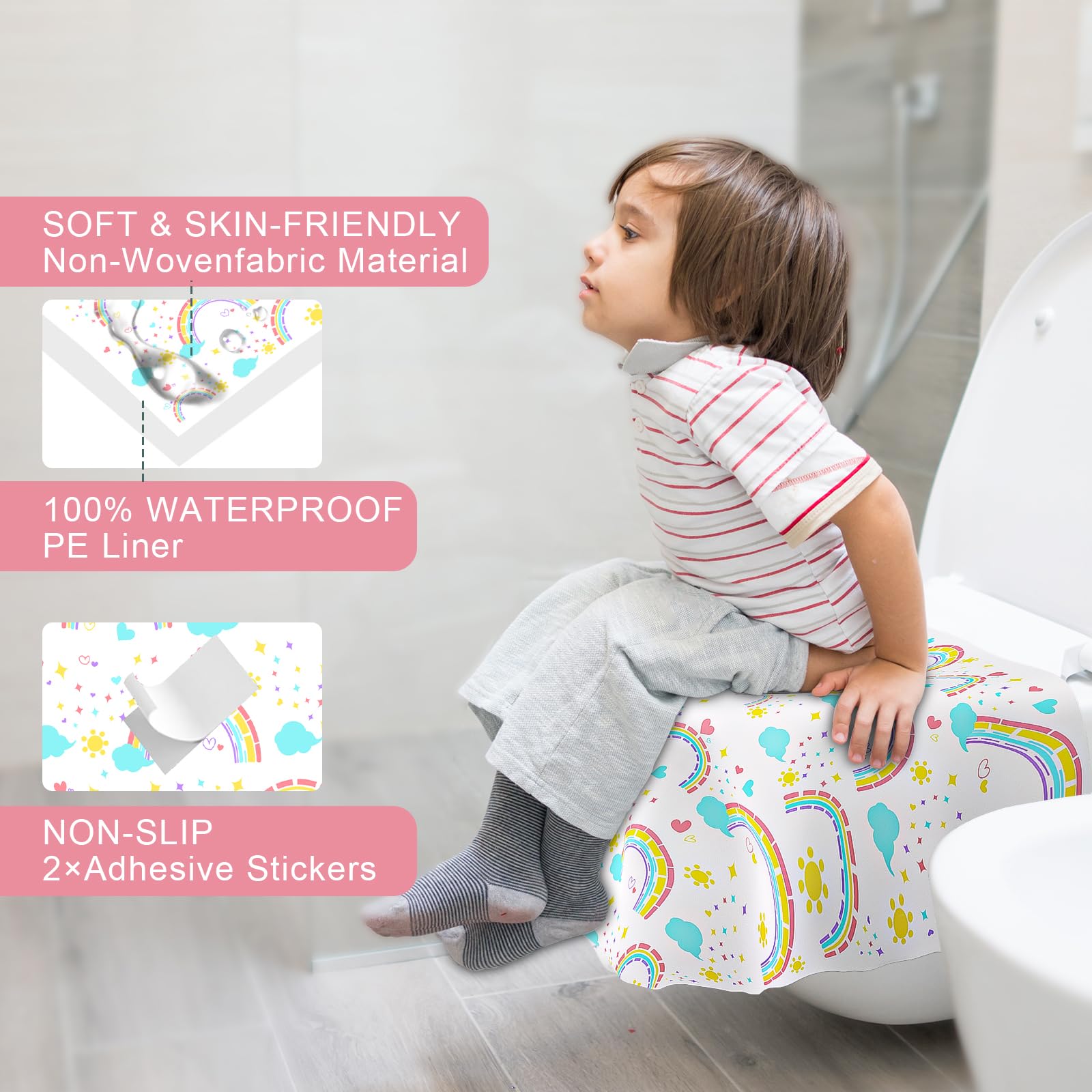 20 Pack Disposable Toilet Seat Covers for Travel (20 Count)