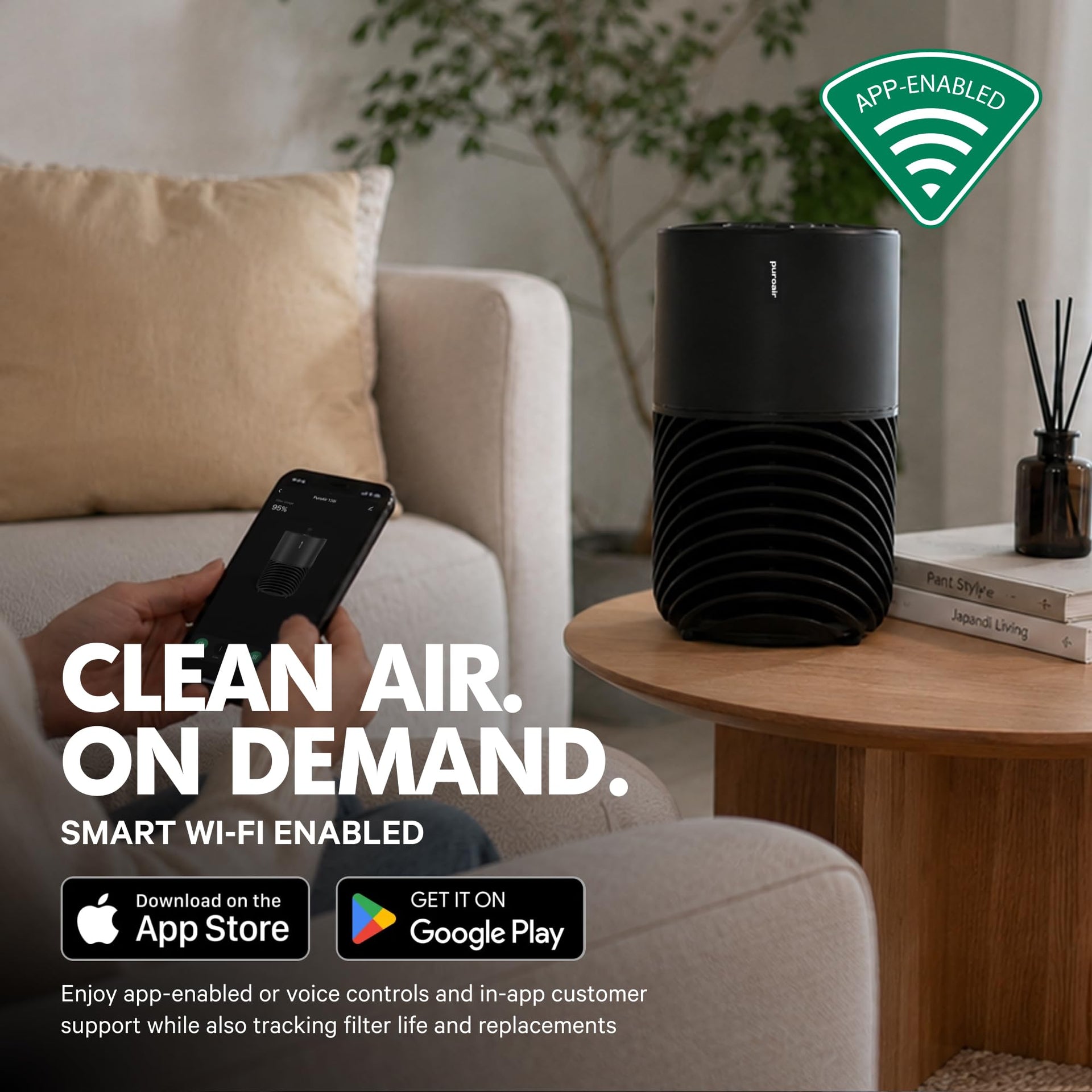130i Smart Air Purifiers for Home Pets Allergies (2 Count)