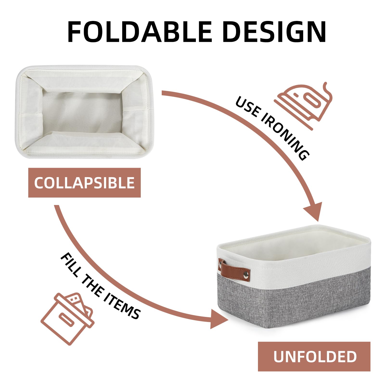 Storage Baskets for Shelves (2 Count)