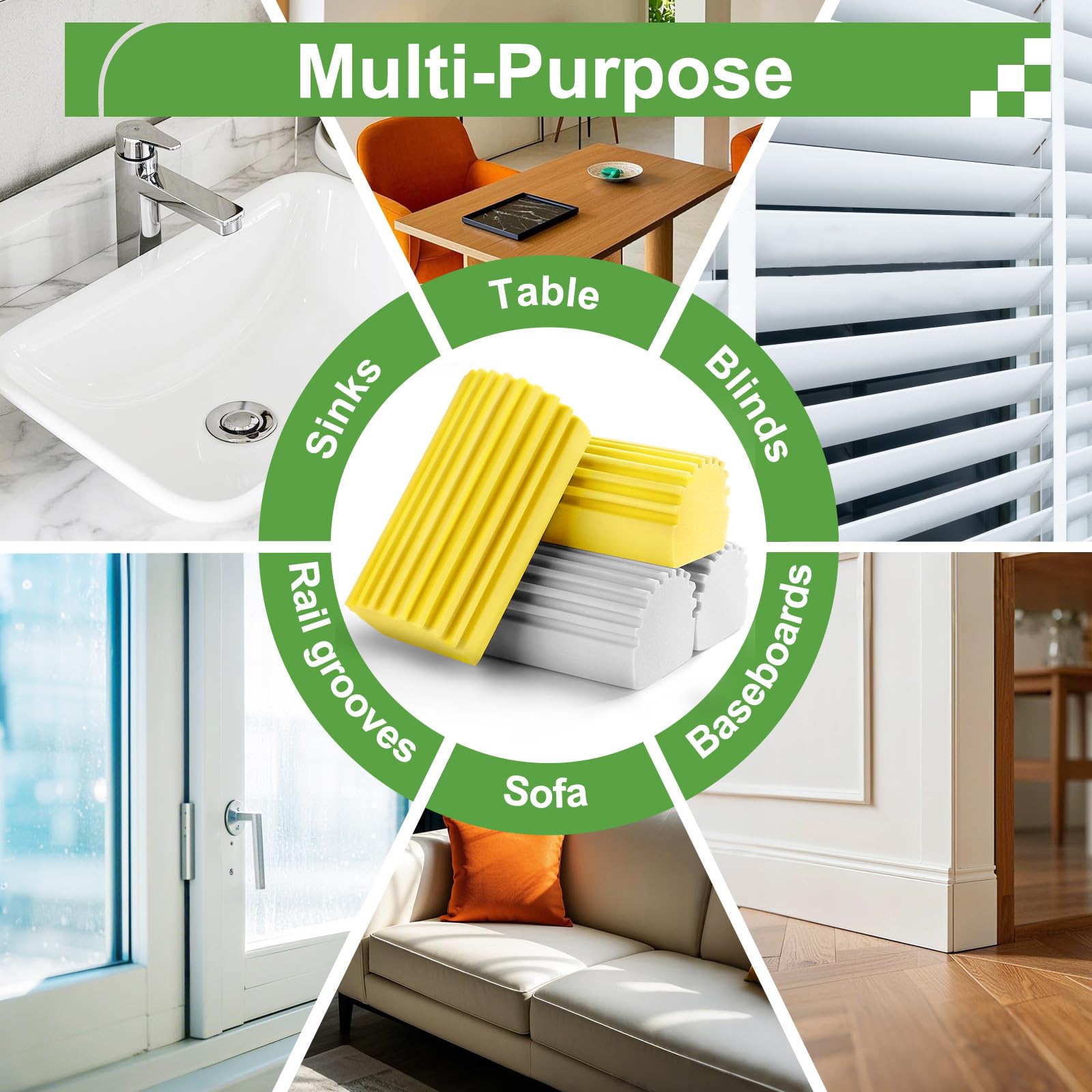 Damp Clean Duster Sponge (4 Count)