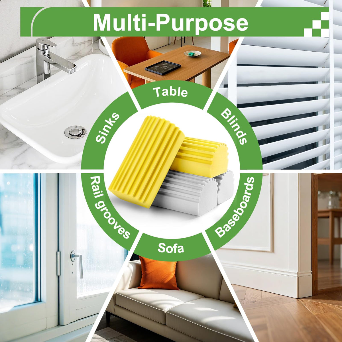 Damp Clean Duster Sponge (4 Count)