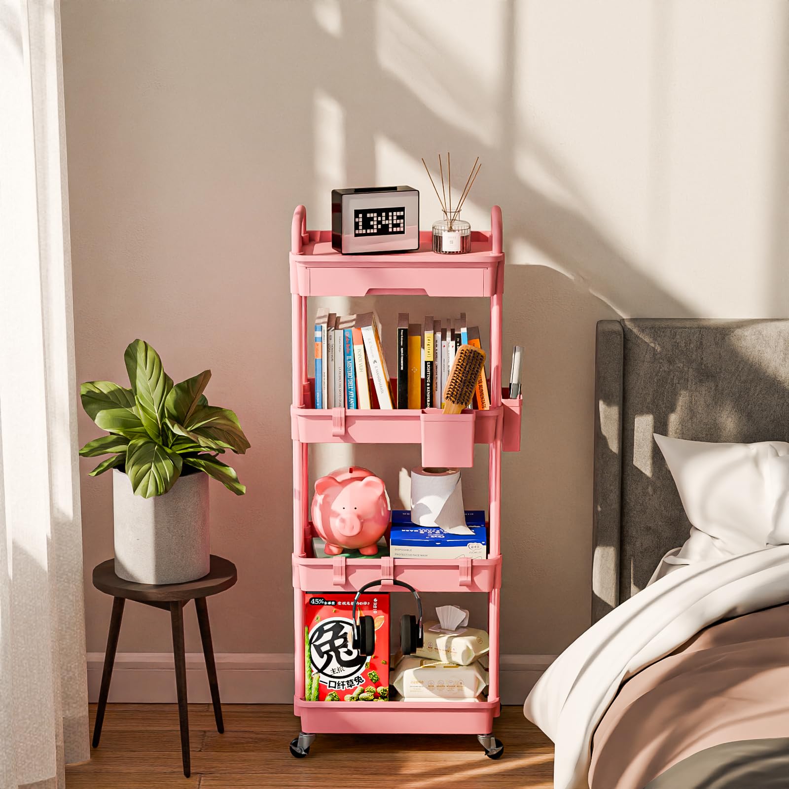 4 Tier Rolling Cart Organizer