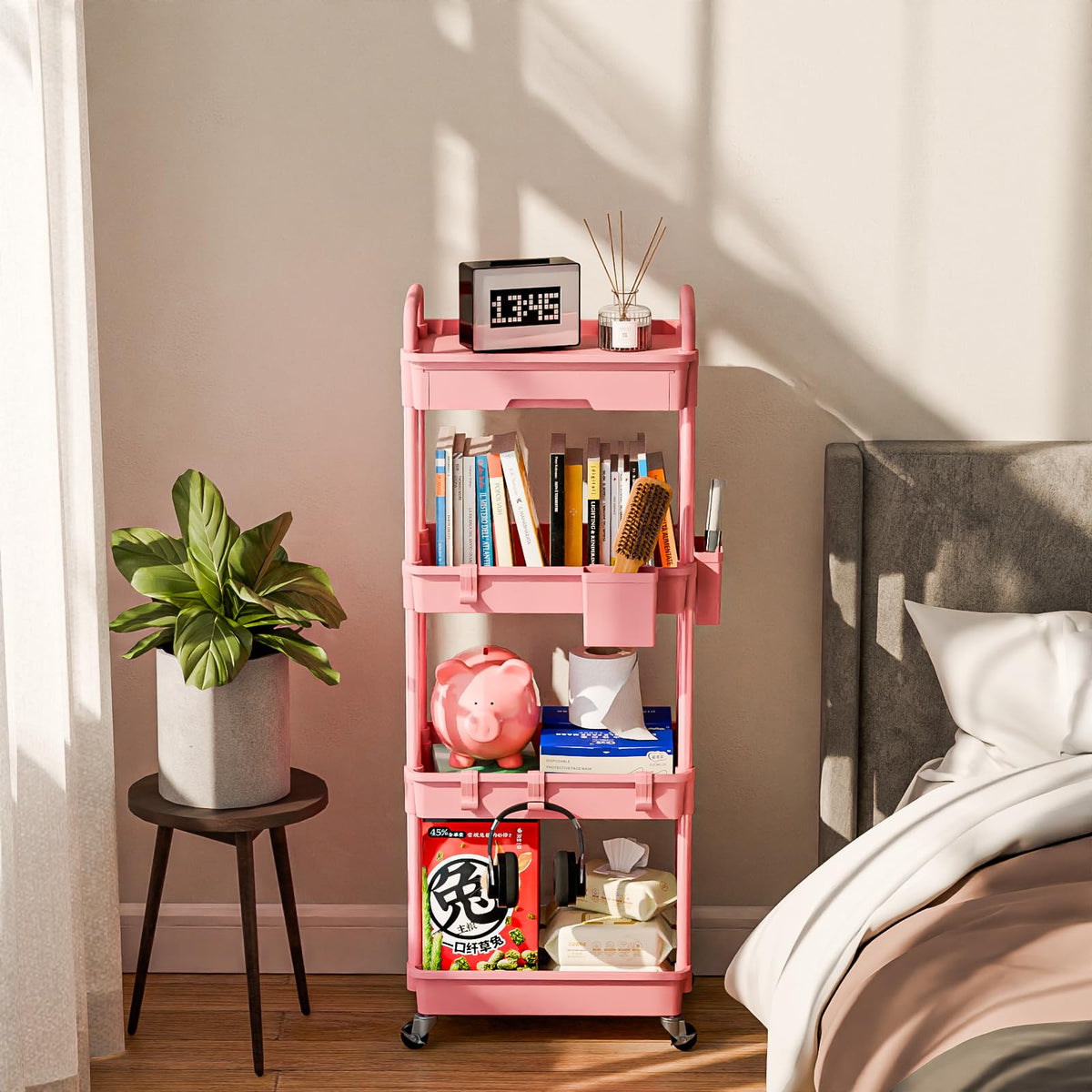 4 Tier Rolling Cart Organizer