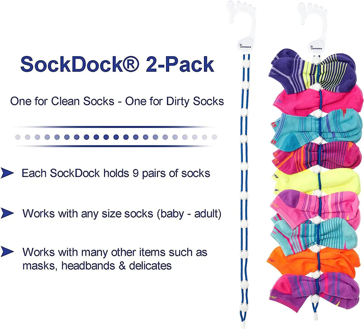 2 Pack Sock Laundry Tool